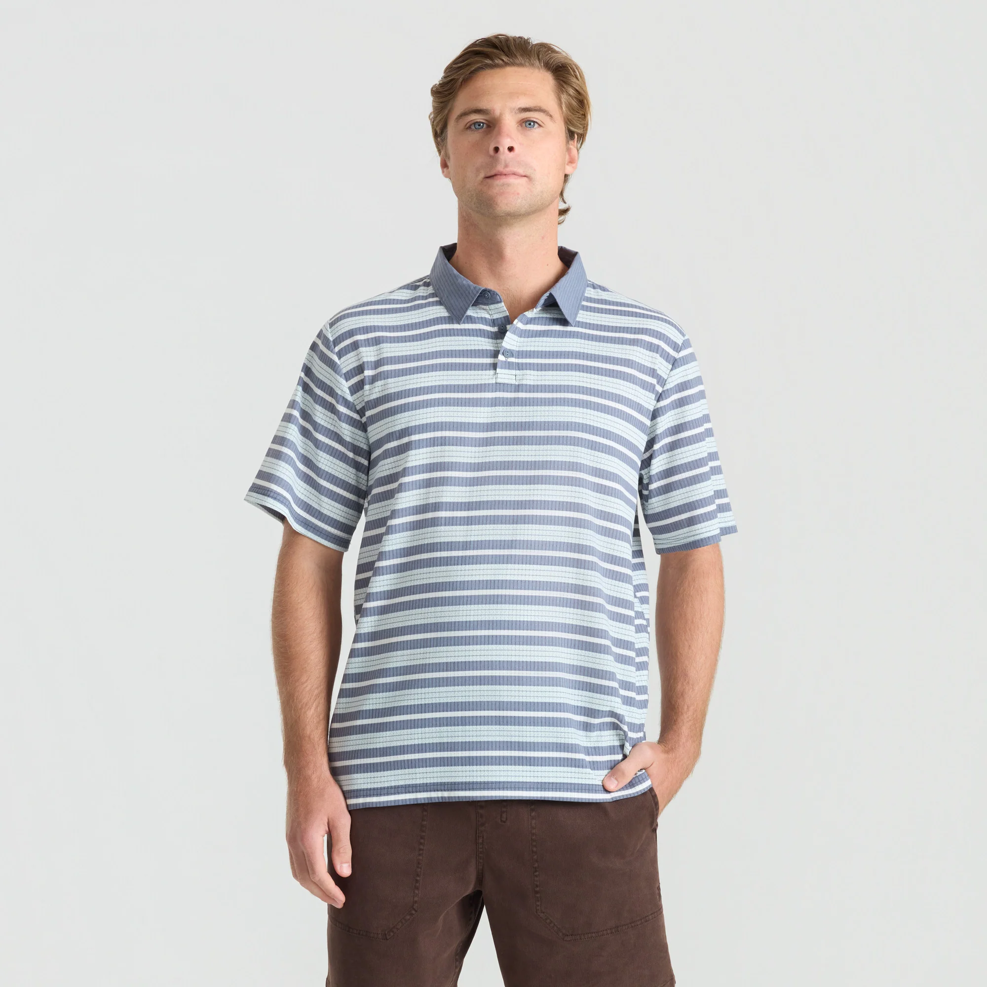 Bless Up Breathable Stretch Polo Shirt - Neptune - Image 3