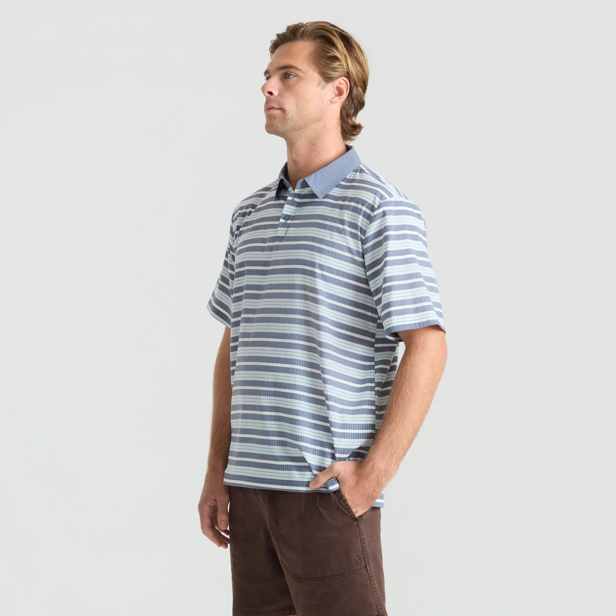 Bless Up Breathable Stretch Polo Shirt - Neptune - Image 6