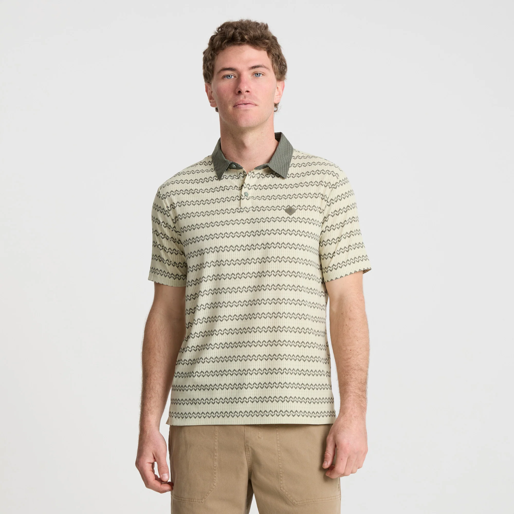 Bless Up Breathable Stretch Polo Shirt - Sand - Image 6