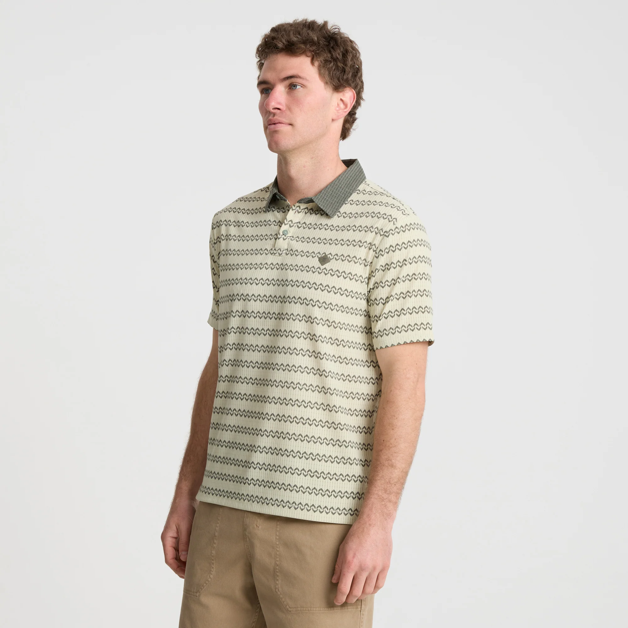 Bless Up Breathable Stretch Polo Shirt - Sand - Image 7