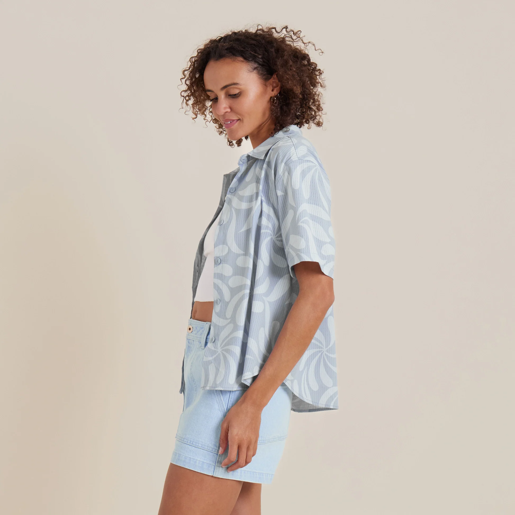 Bless Up Breathable Stretch Shirt - Dusty Sky - Image 3