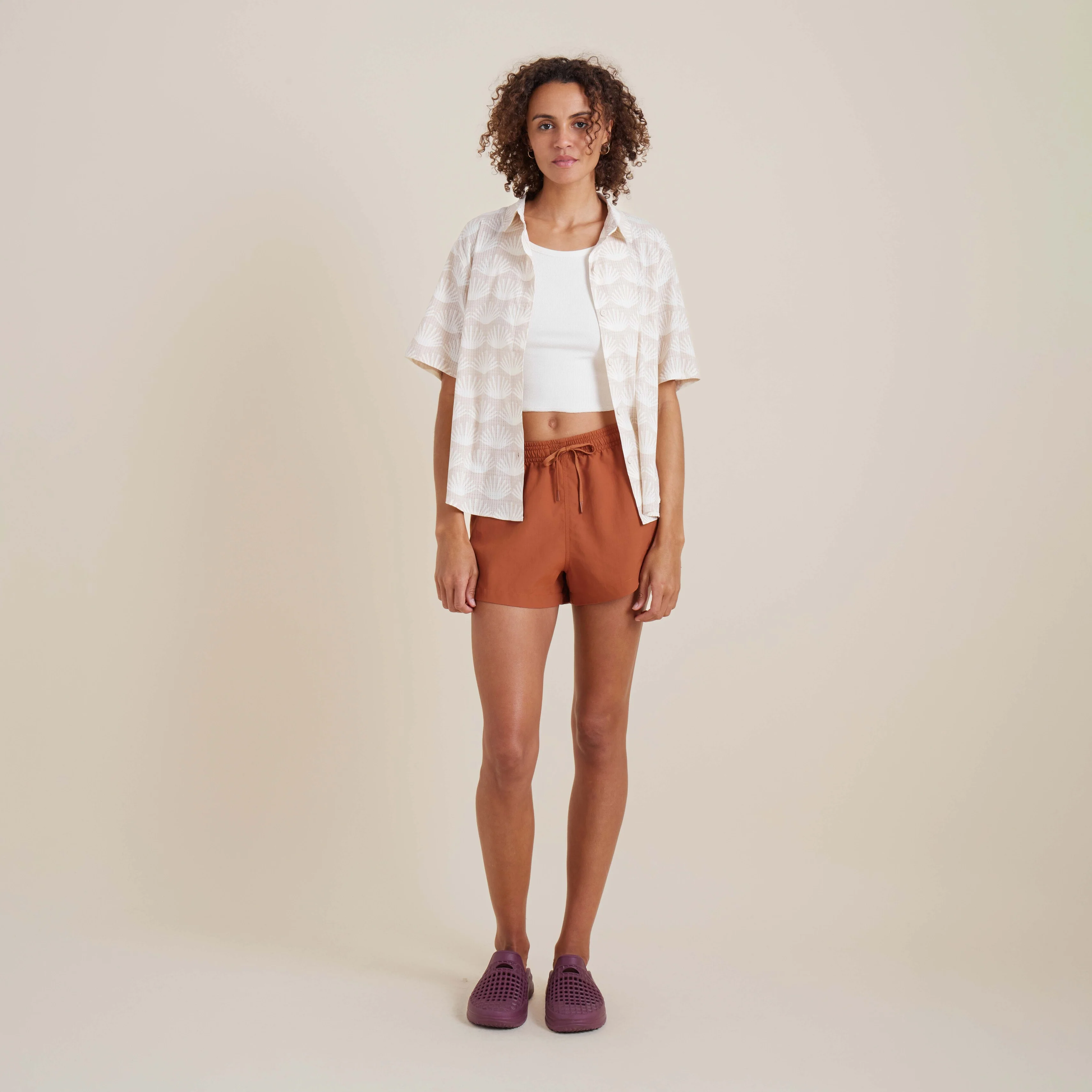 Bless Up Breathable Stretch Shirt - Eggshell