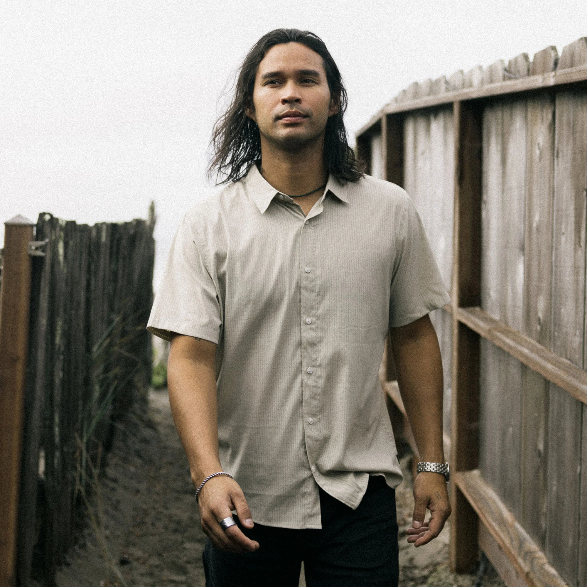 Bless Up Breathable Stretch Shirt - Fossil - Image 3