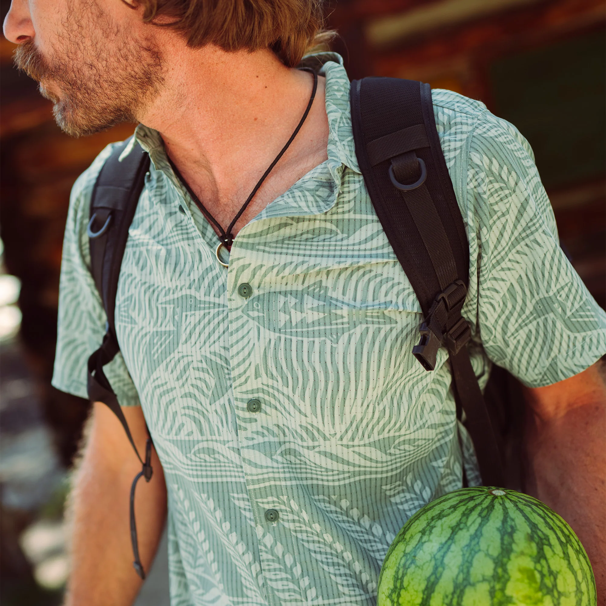 Bless Up Breathable Stretch Shirt - Slate Green - Image 2