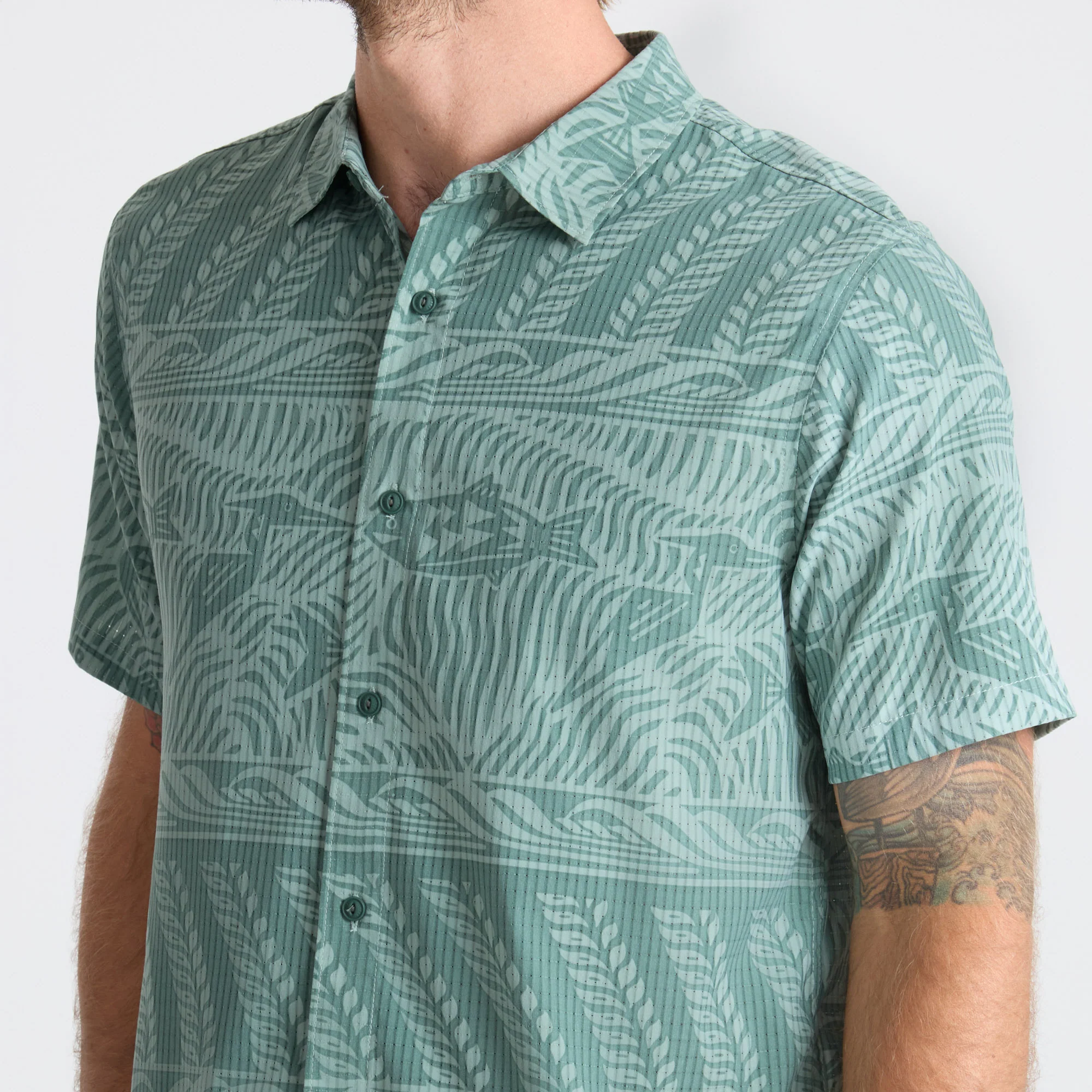 Bless Up Breathable Stretch Shirt - Slate Green - Image 6