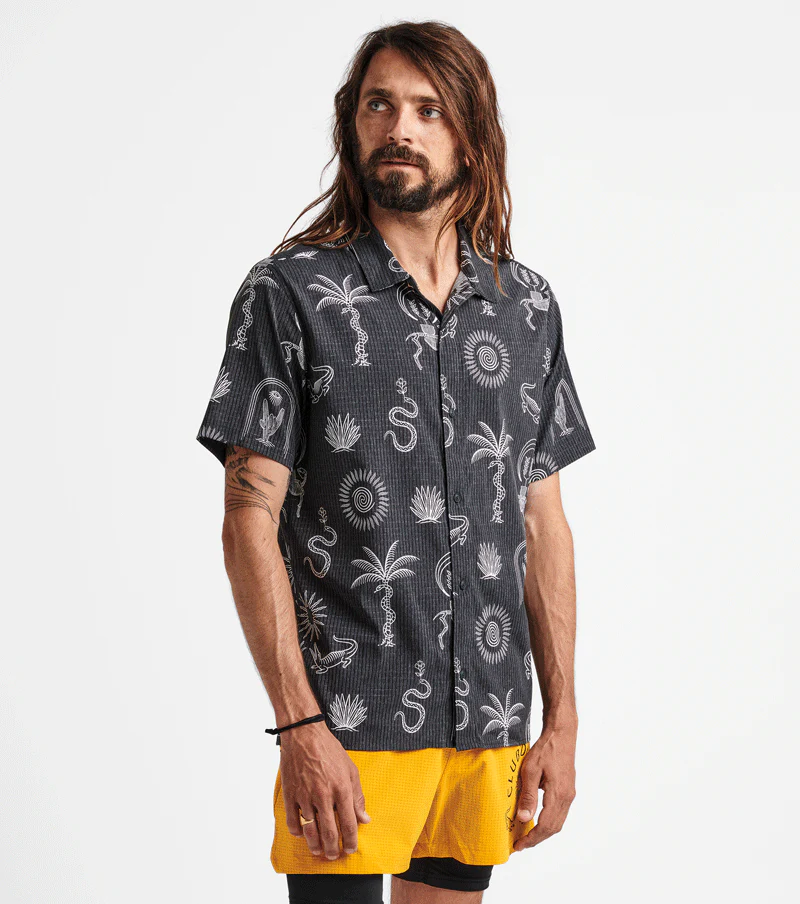 Bless Up Trail Button Up Shirt - Black & White - Image 3