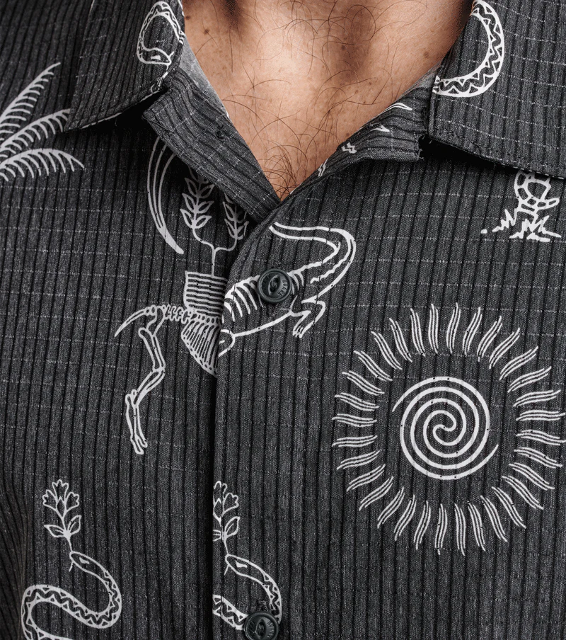 Bless Up Trail Button Up Shirt - Black & White - Image 6