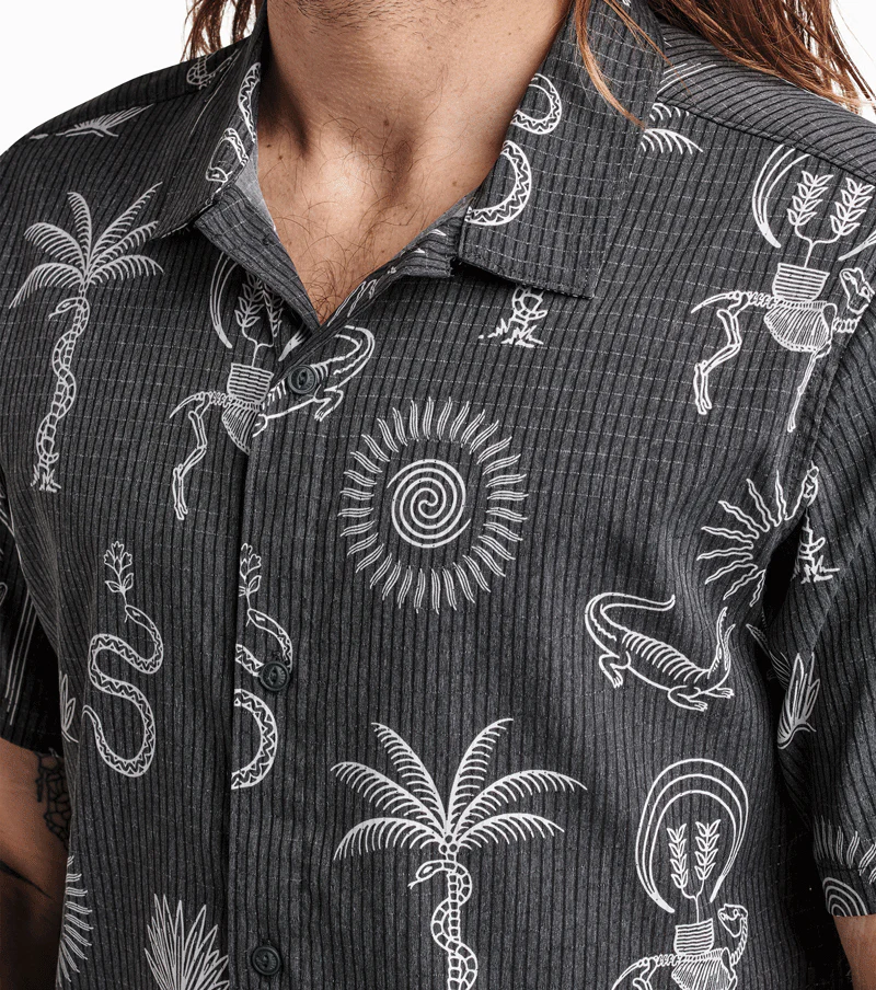 Bless Up Trail Button Up Shirt - Black & White - Image 7