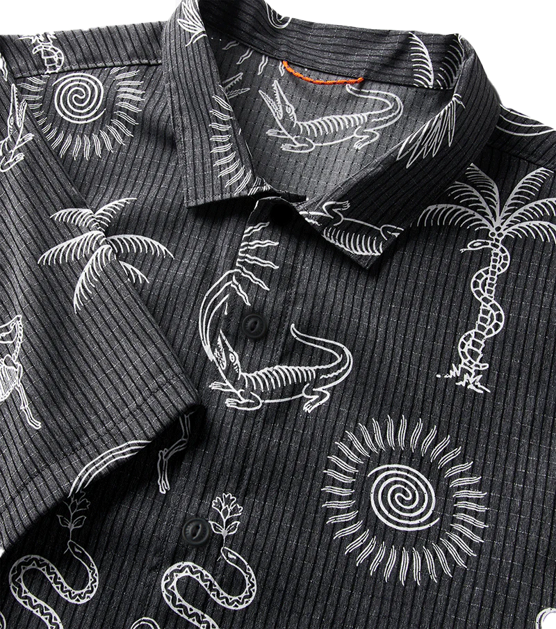 Bless Up Trail Button Up Shirt - Black & White - Image 8
