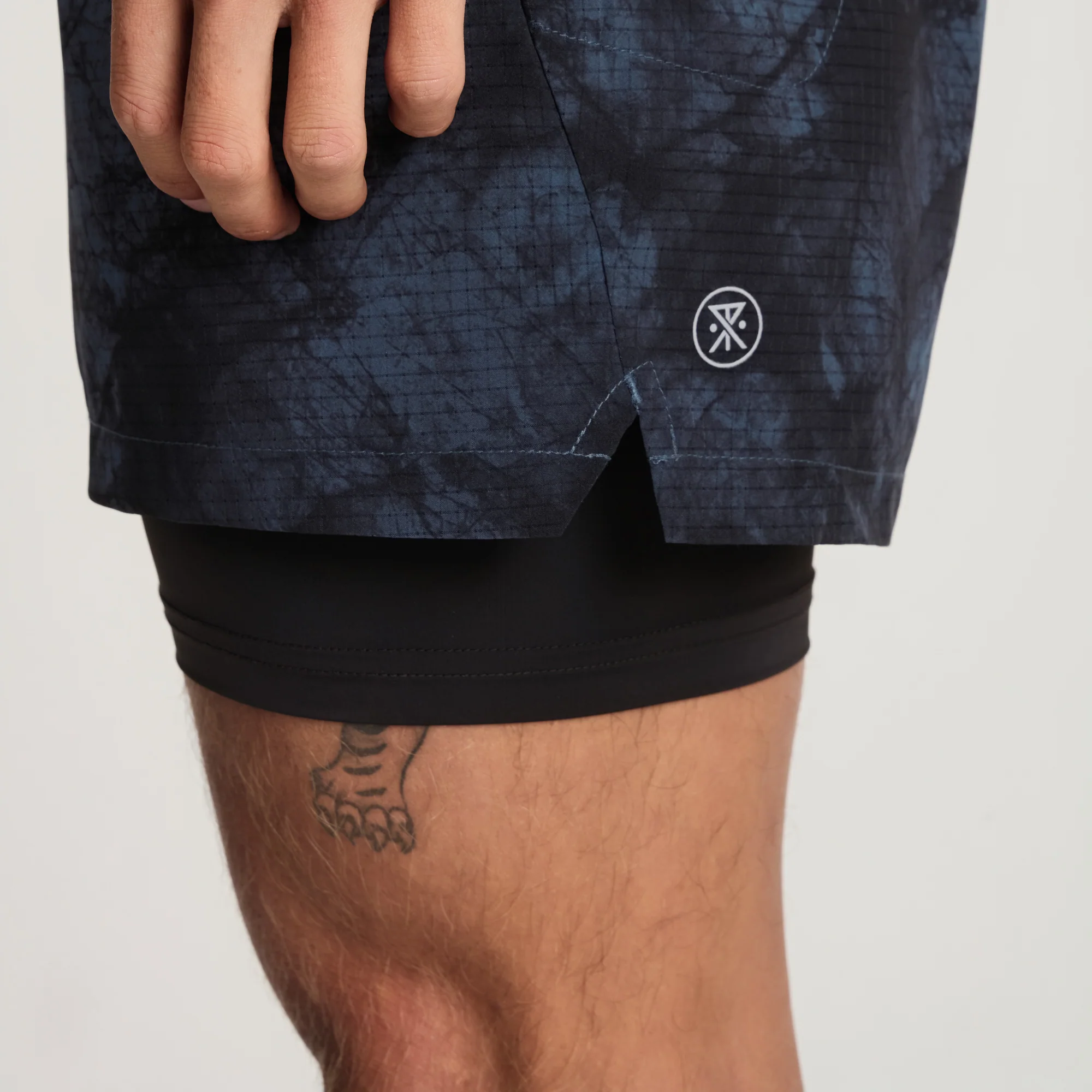 Bommer 3.5" Shorts - Navy Tie Dye - Image 4