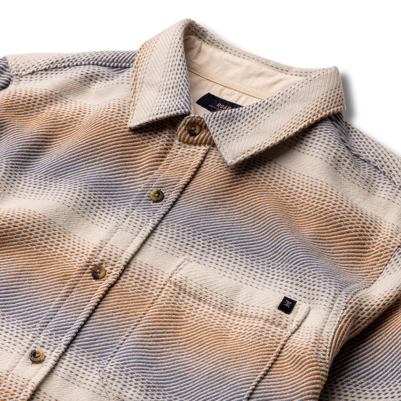 Crossroads Organic Cotton Flannel - Stripe Bone - Image 10