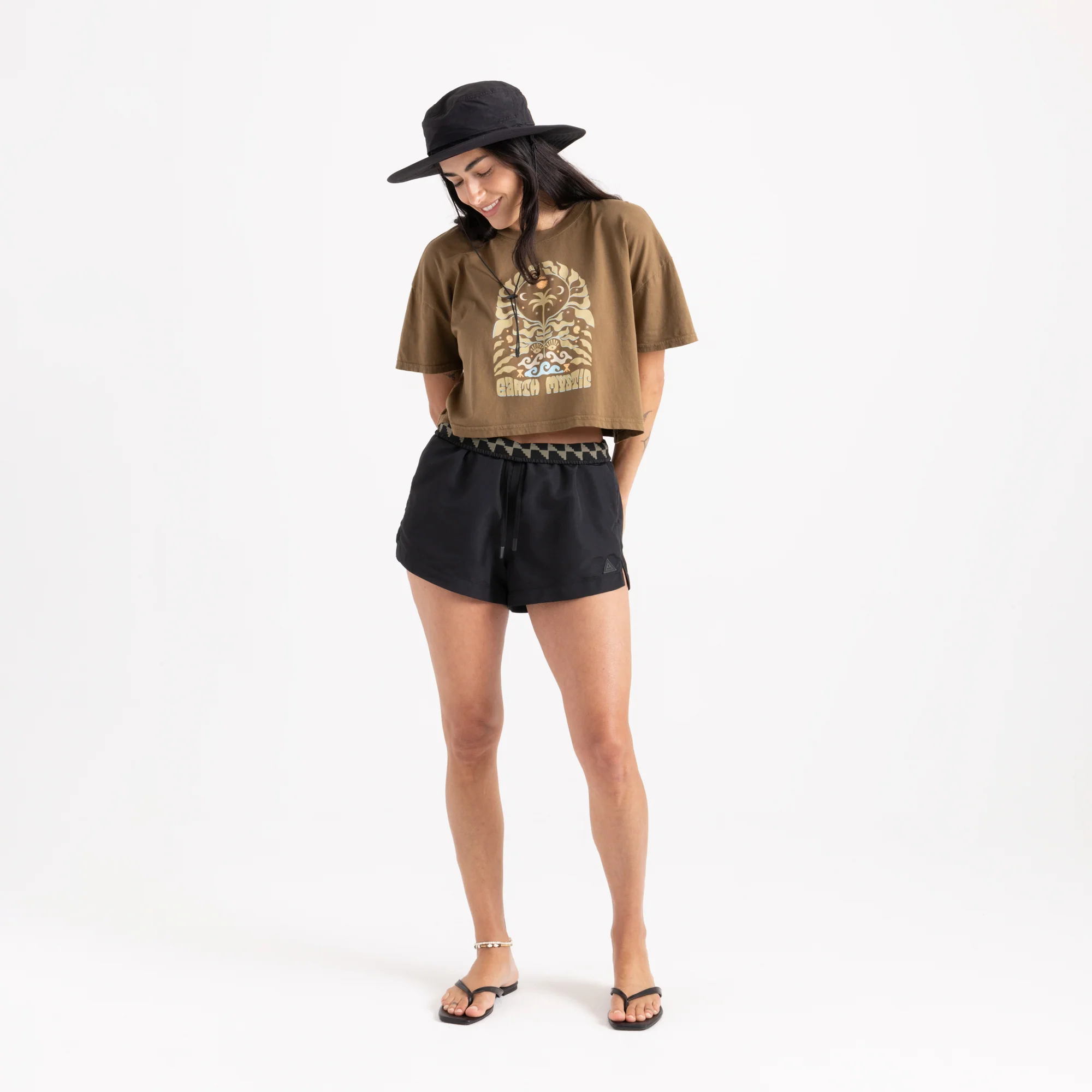 Earth Mystic Cropped Boxy Premium Tee - Woodland - Image 4