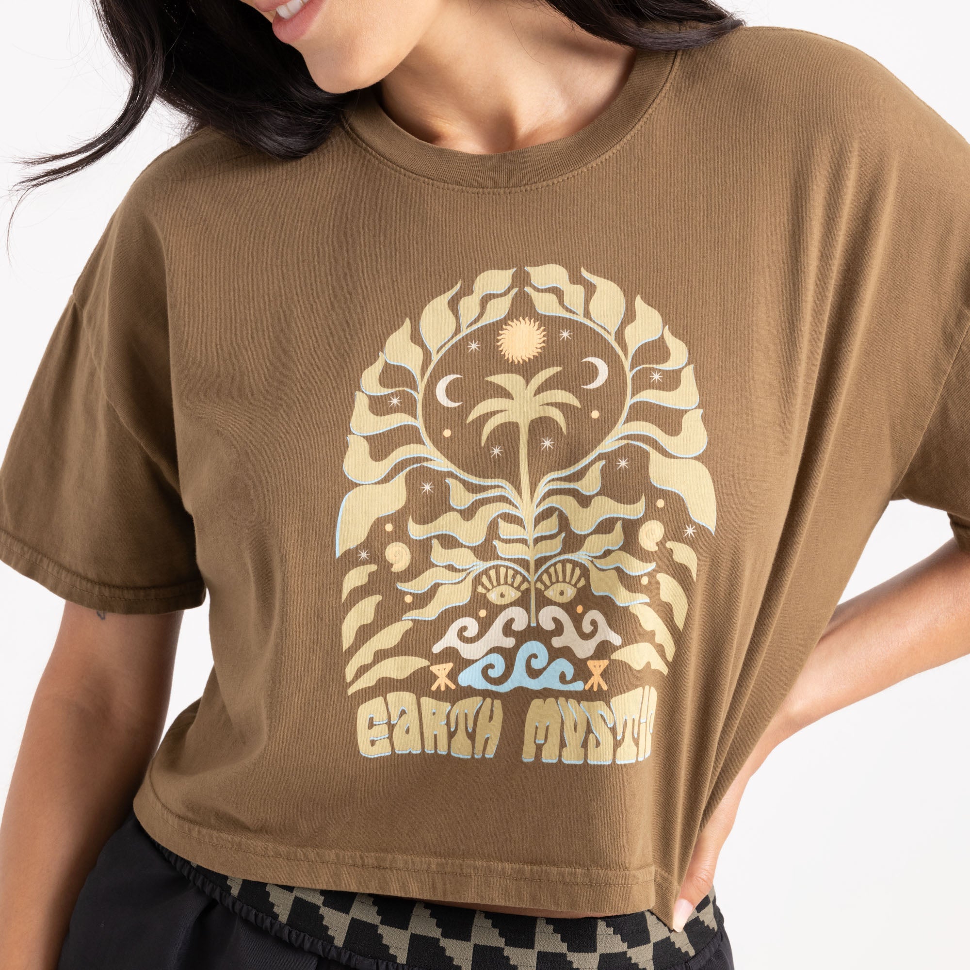 Earth Mystic Cropped Boxy Premium Tee - Woodland - Image 5