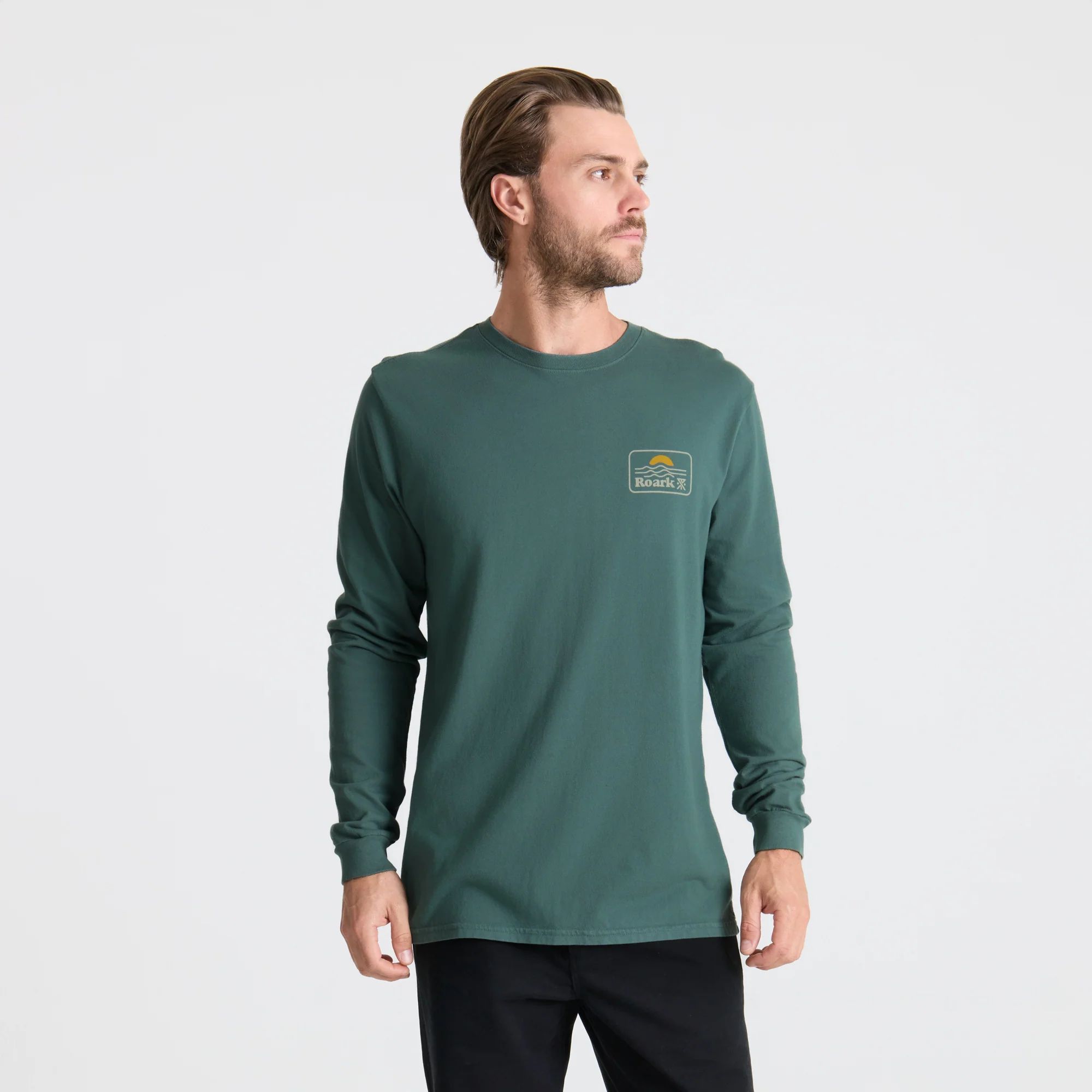 Earth & Sea Premium Long Sleeve Tee - Slate Green - Image 2