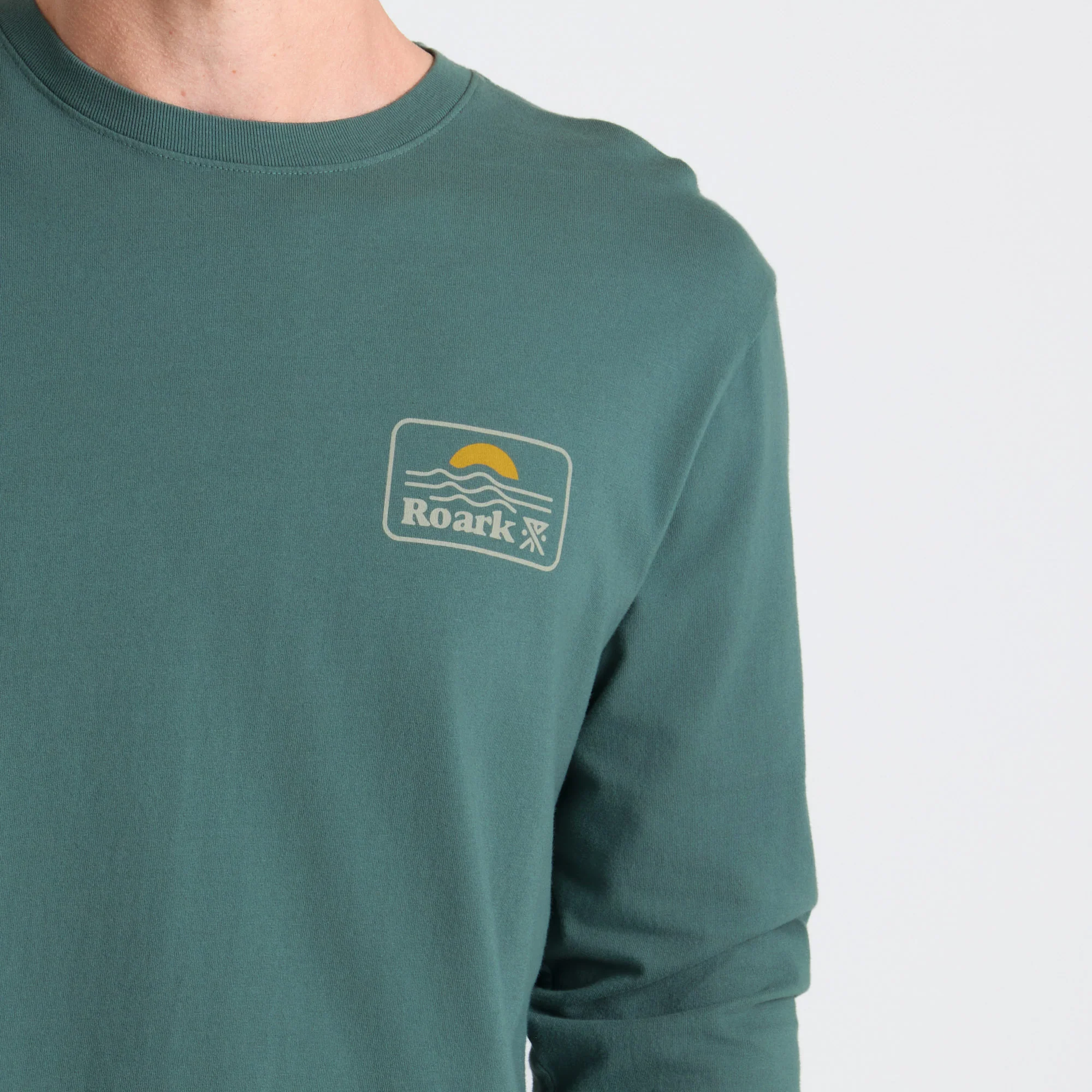 Earth & Sea Premium Long Sleeve Tee - Slate Green - Image 3