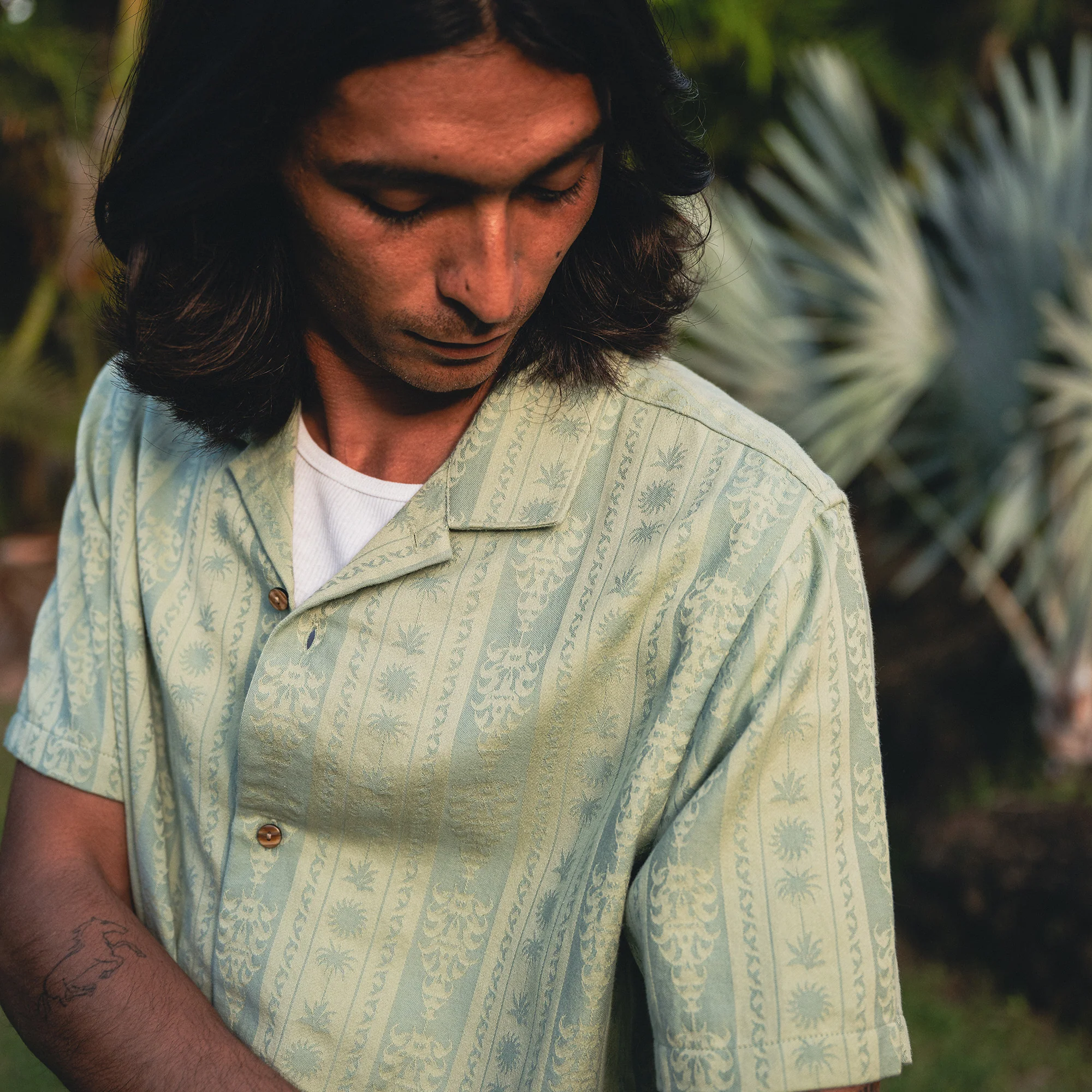 Gonzo Short Sleeve Button Up Shirt - Dusty Green - Image 3