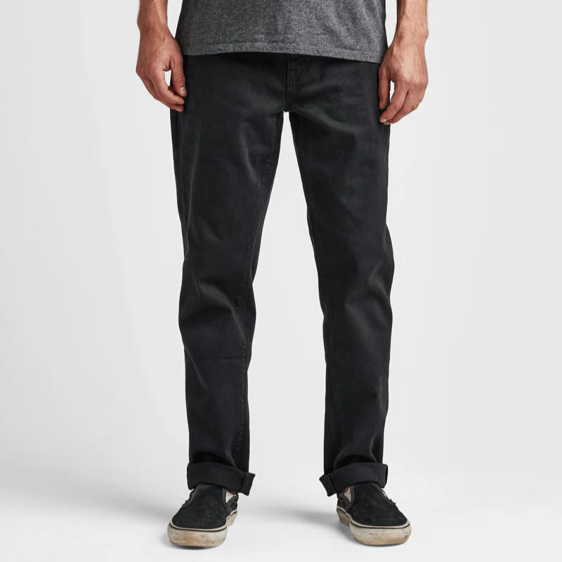 HWY 128 Straight Fit Broken Twill Jeans - Black - Image 4