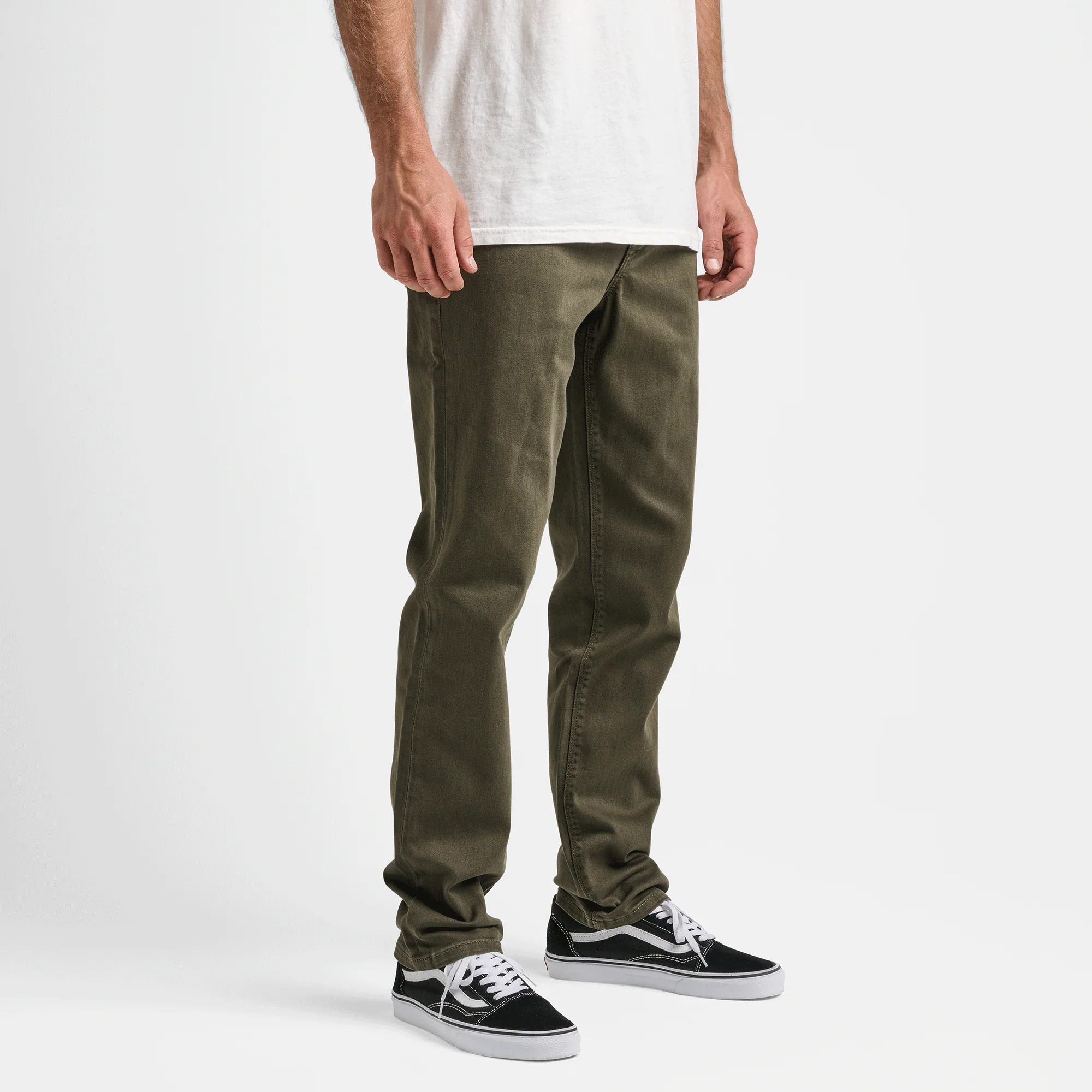 HWY 128 Straight Fit Broken Twill Jeans - Military - Image 4