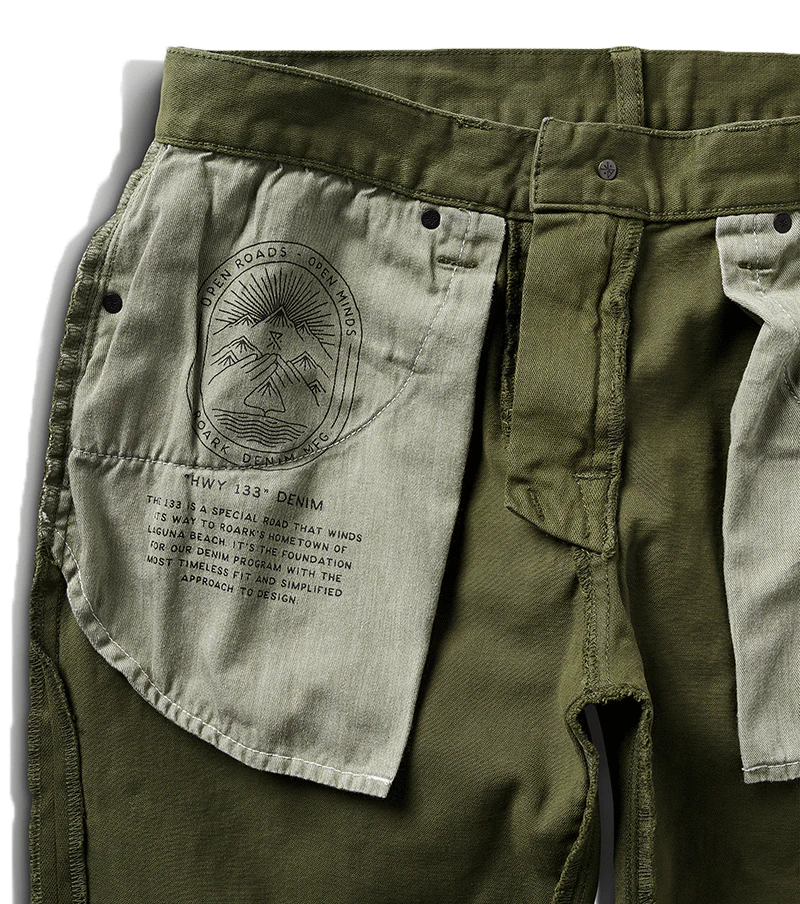 HWY 128 Straight Fit Broken Twill Jeans - Military - Image 8