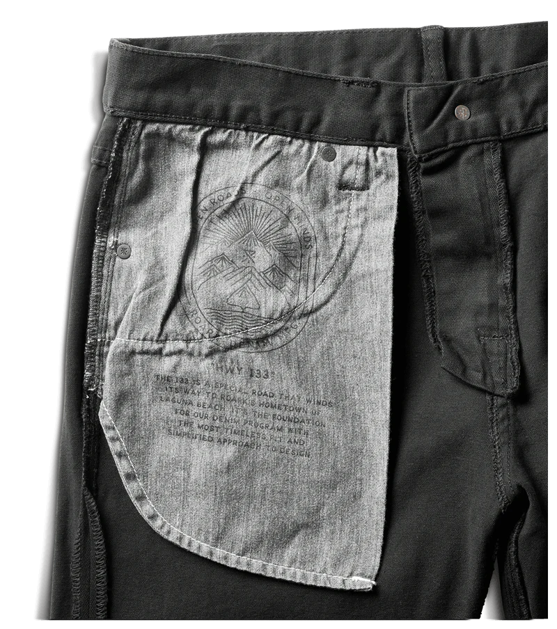HWY 133 Slim Straight Broken Twill Jeans - Black - Image 10