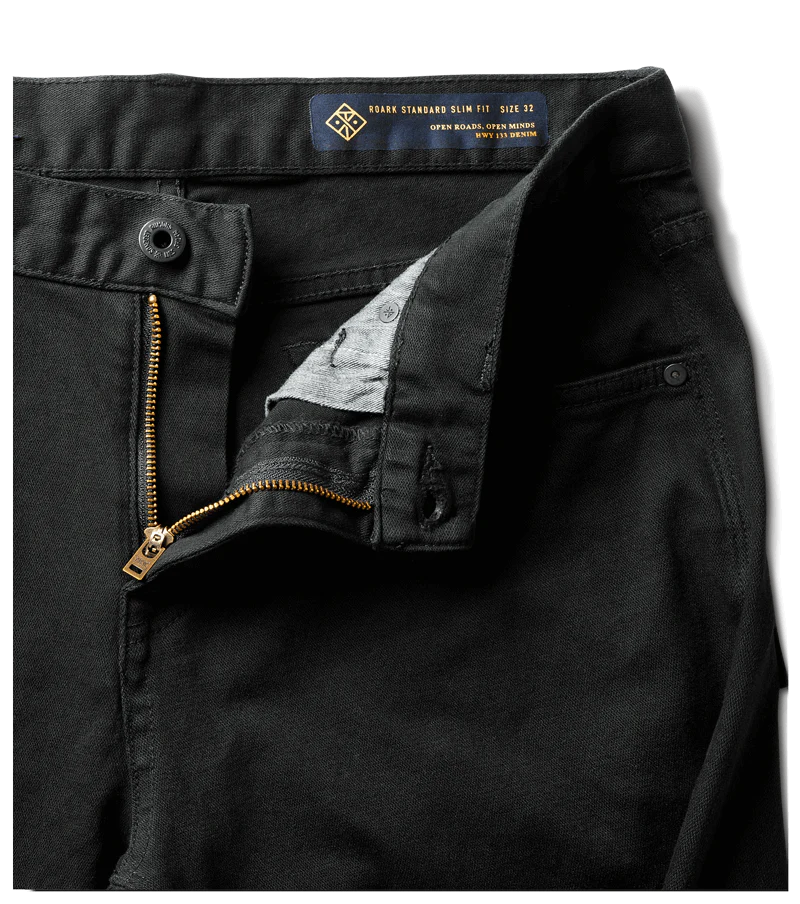 HWY 133 Slim Straight Broken Twill Jeans - Black - Image 6