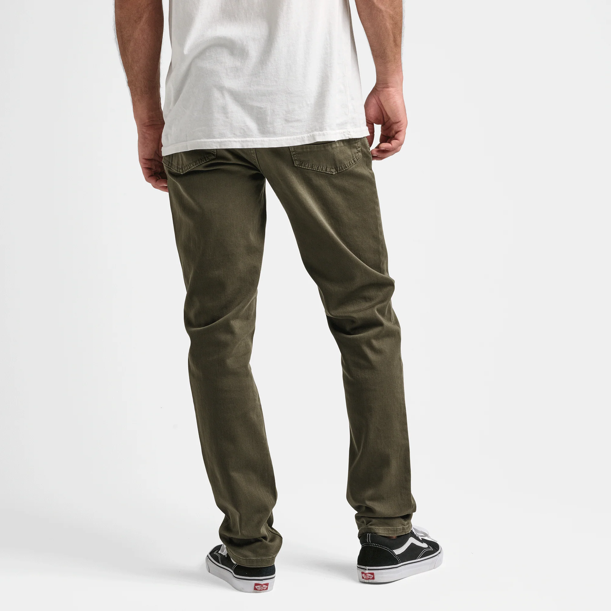 HWY 133 Slim Straight Broken Twill Jeans - Military - Image 3