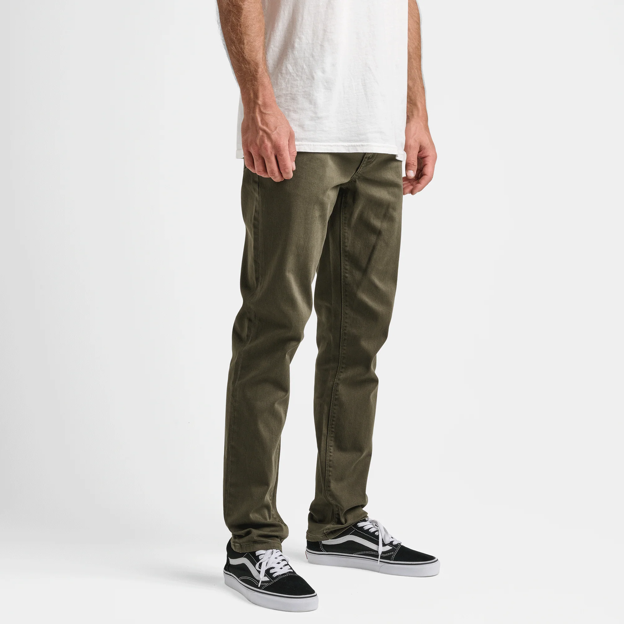 HWY 133 Slim Straight Broken Twill Jeans - Military - Image 4