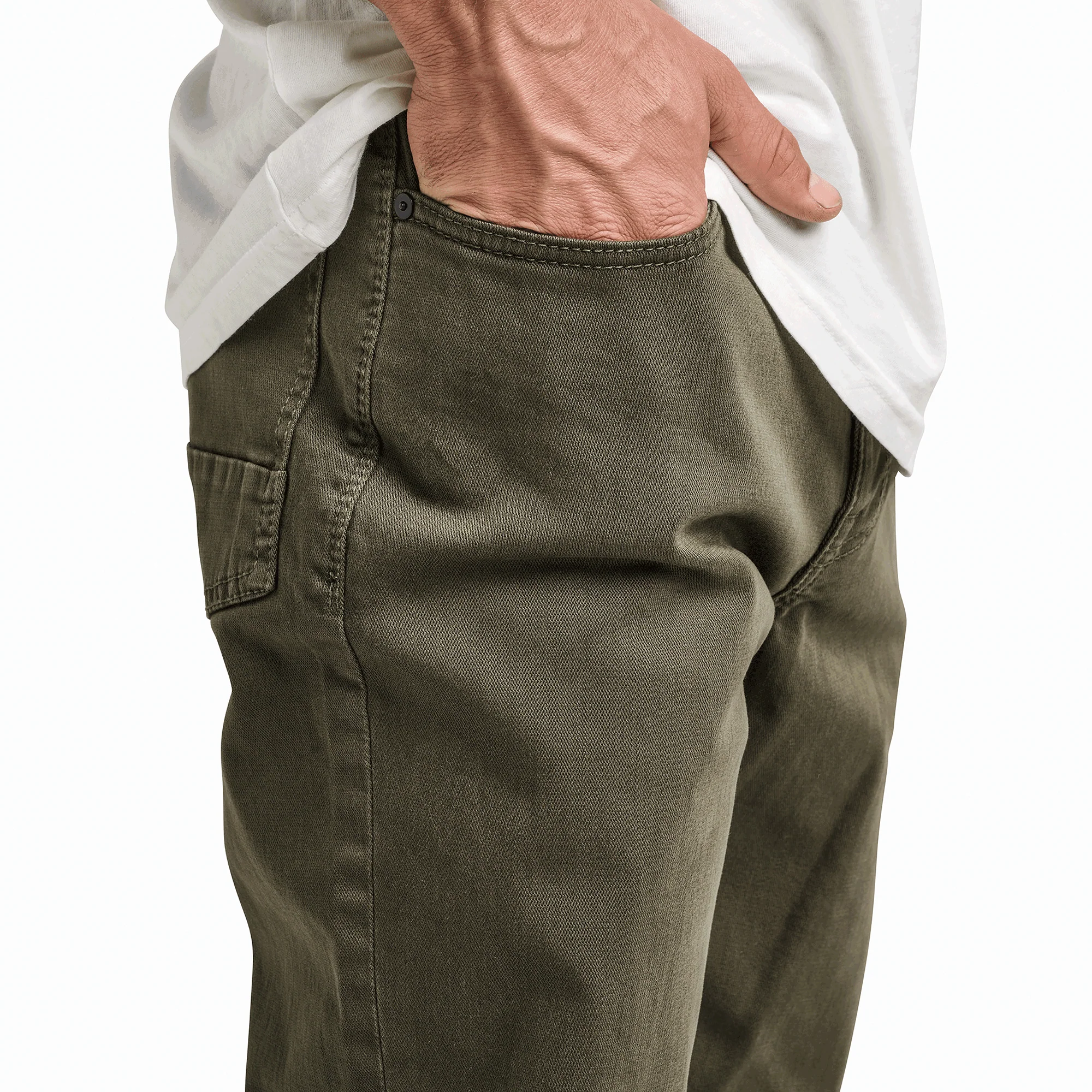 HWY 133 Slim Straight Broken Twill Jeans - Military - Image 5