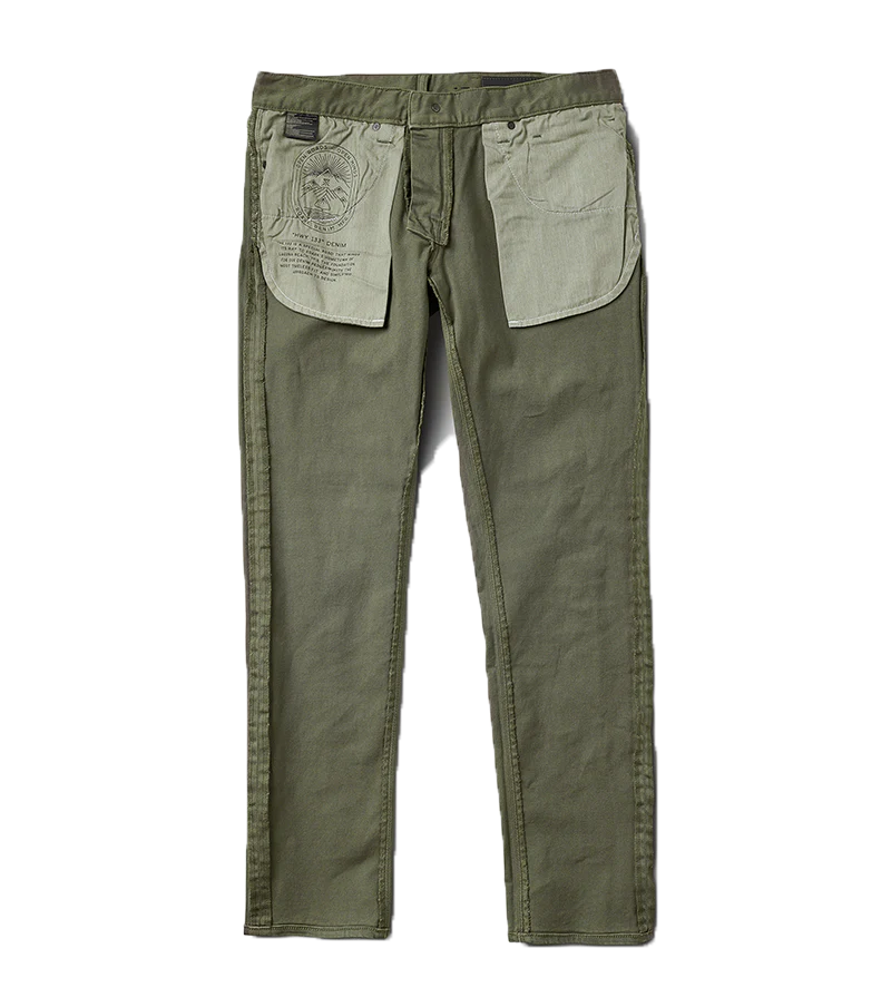 HWY 133 Slim Straight Broken Twill Jeans - Military - Image 8