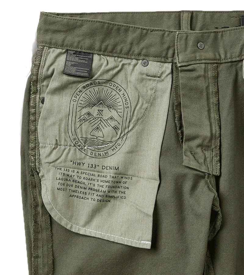 HWY 133 Slim Straight Broken Twill Jeans - Military - Image 9