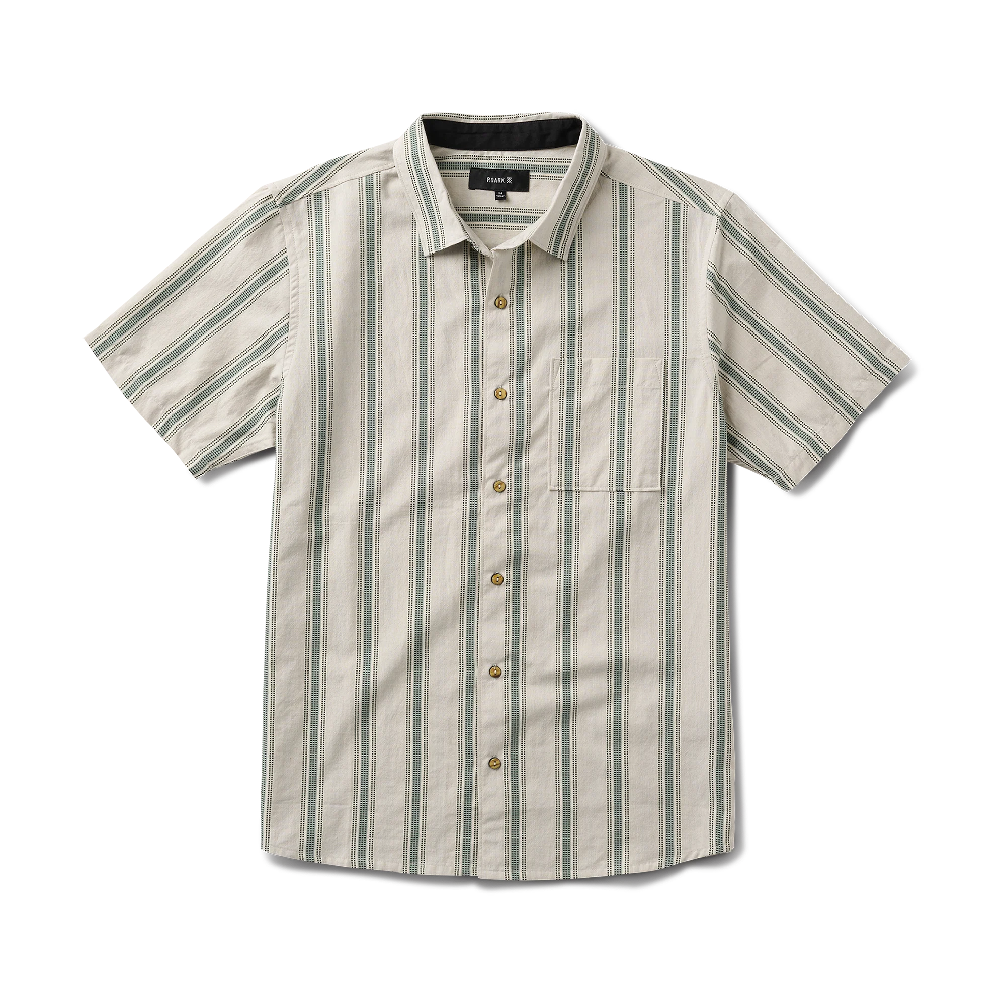 Journey Short Sleeve Button Up Shirt - Dusty Green