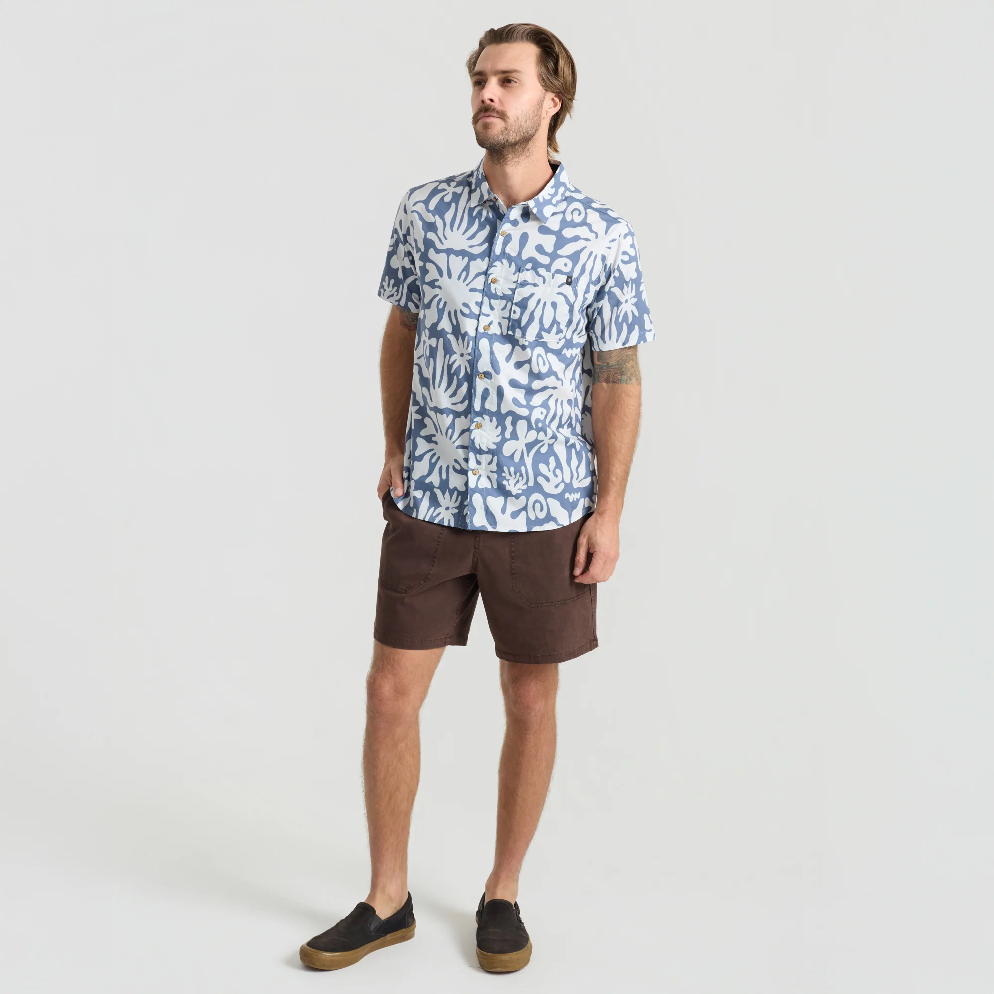 Journey Short Sleeve Button Up Shirt - Neptune - Image 5