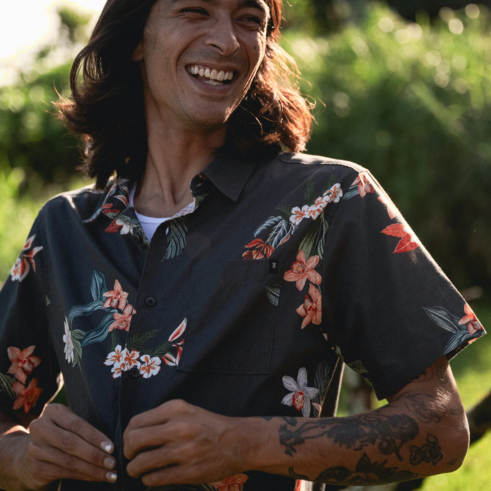 Journey Short Sleeve Button Up Shirt - Onyx - Image 2