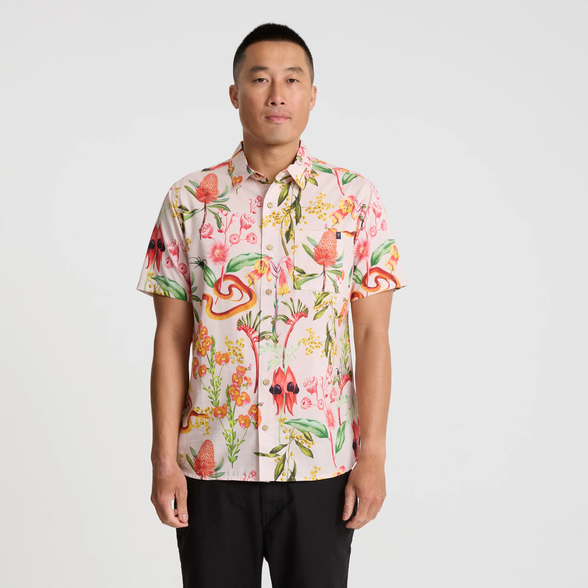 Journey Short Sleeve Button Up Shirt - Dusty Violet - Image 8