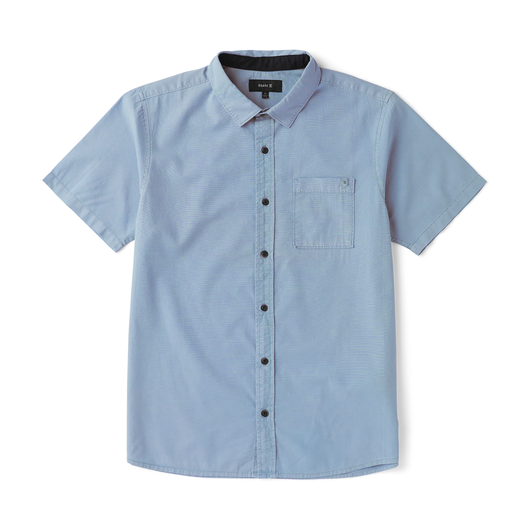 Made To Fade Short Sleeve Button Up Shirt - Washed Slate