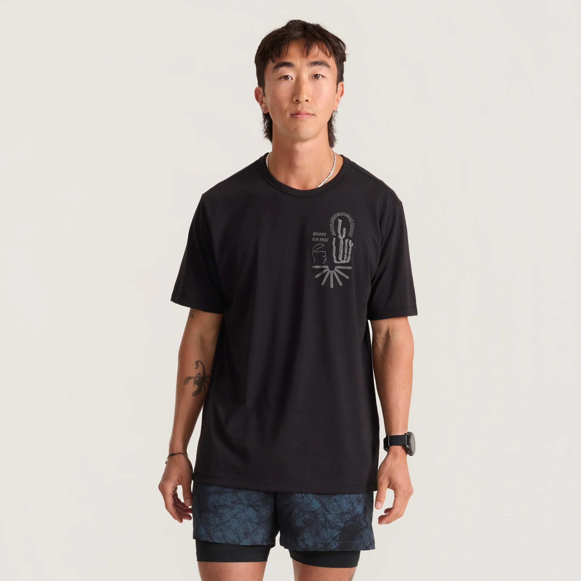 Mathis Active Short Sleeve Tee - Chaos Black - Image 2