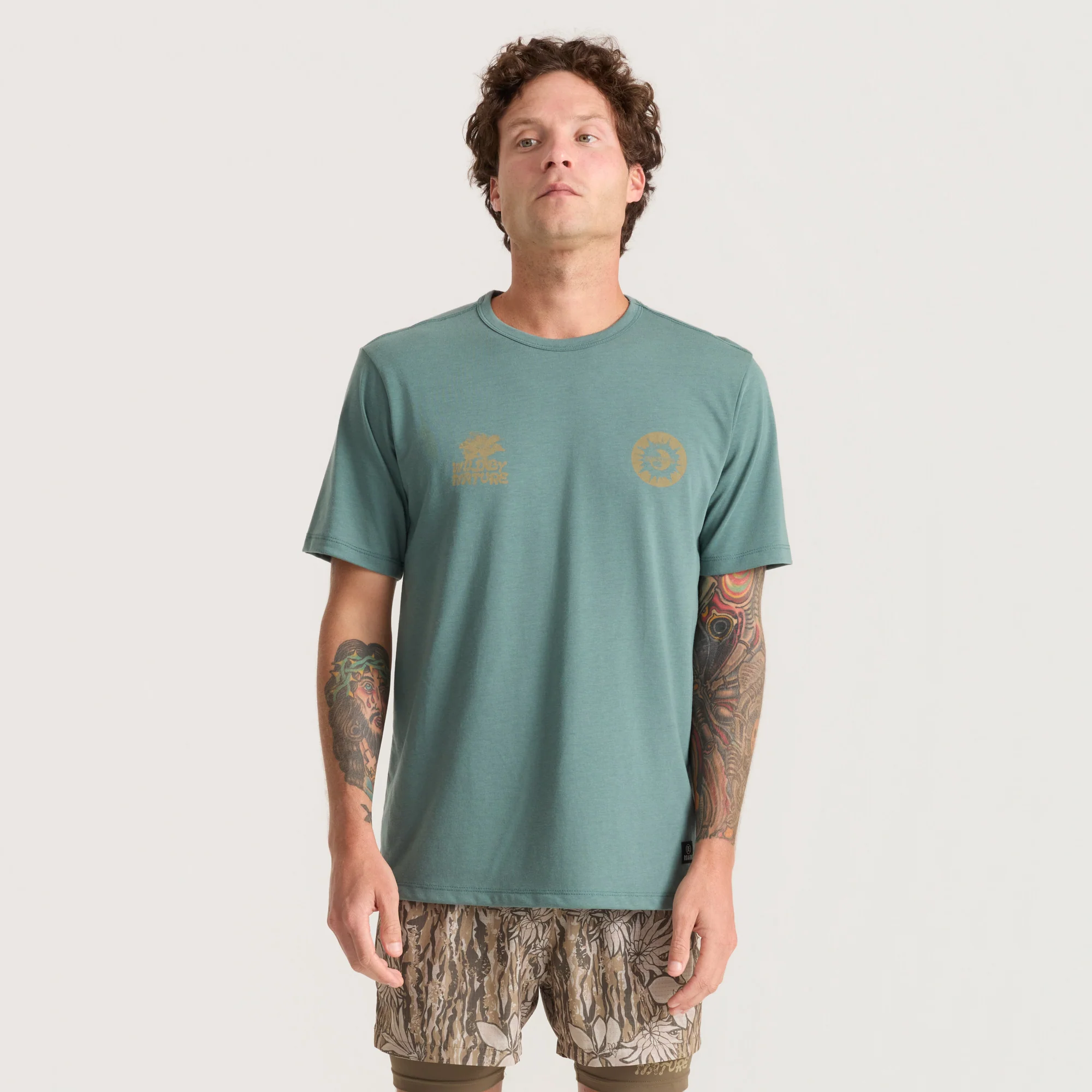 Mathis Active Short Sleeve Tee - Slate Green - Image 2