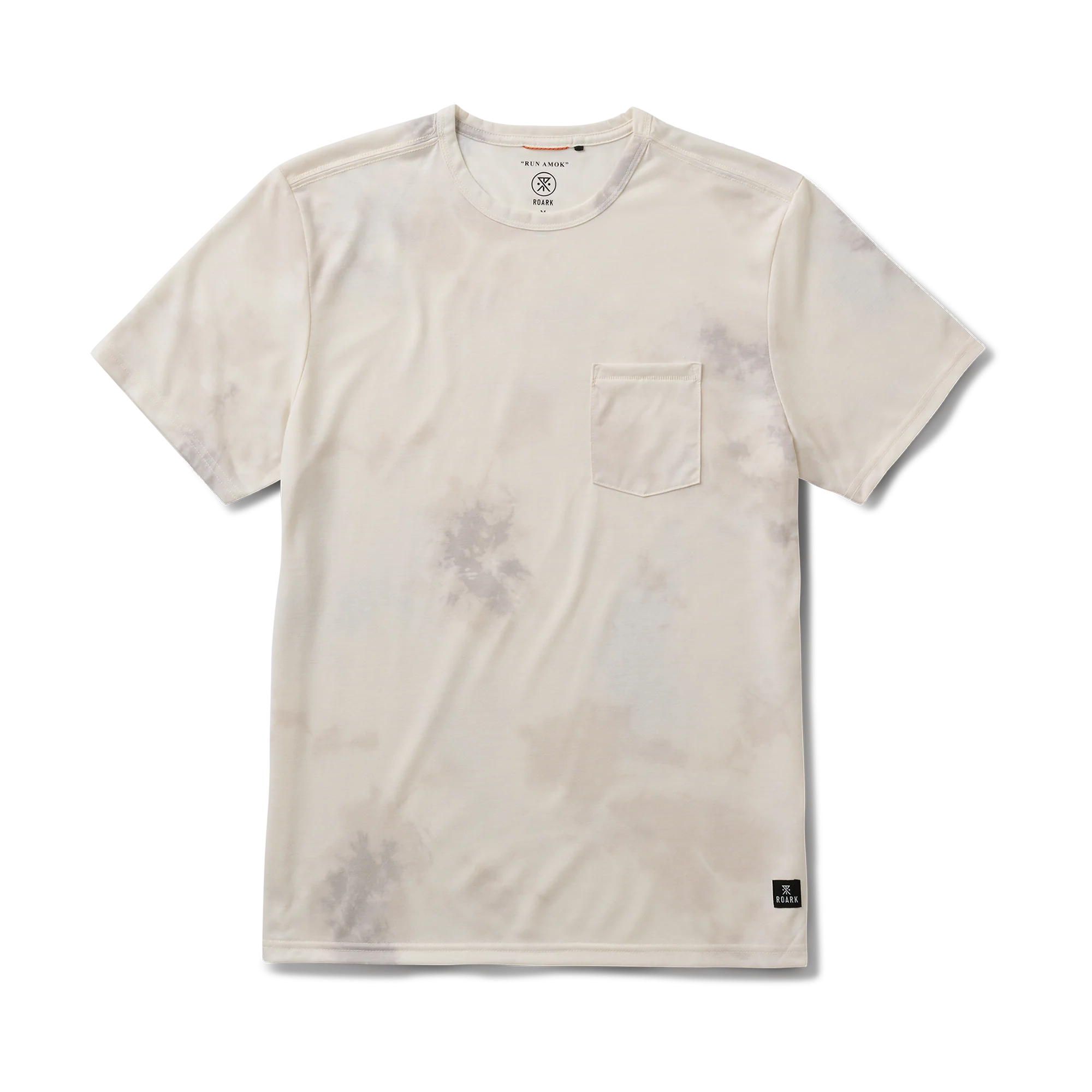 Mathis Active Tie Dye Pocket Short Sleeve Tee - Unbleached Tie Dye
