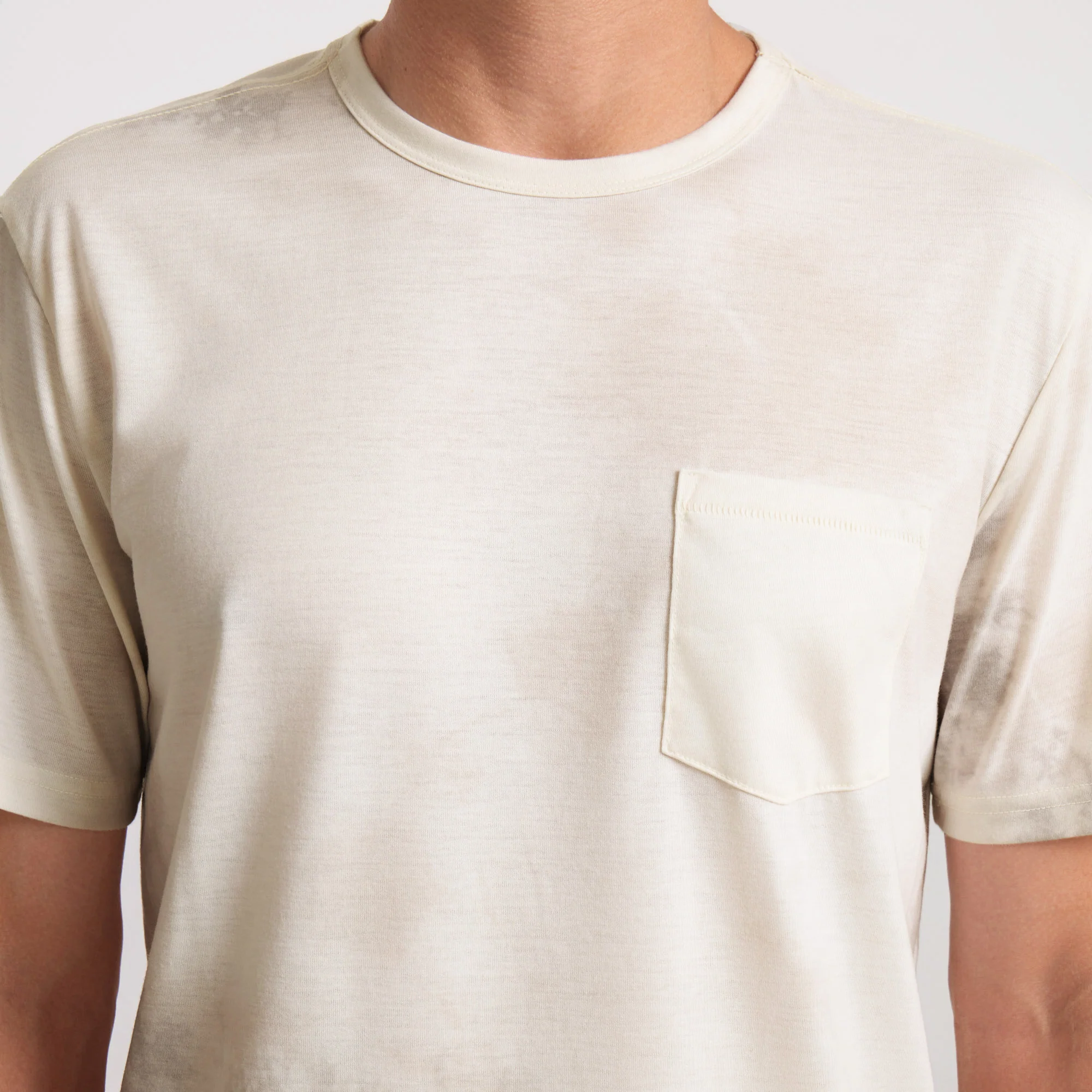Mathis Active Tie Dye Pocket Short Sleeve Tee - Unbleached Tie Dye - Image 4