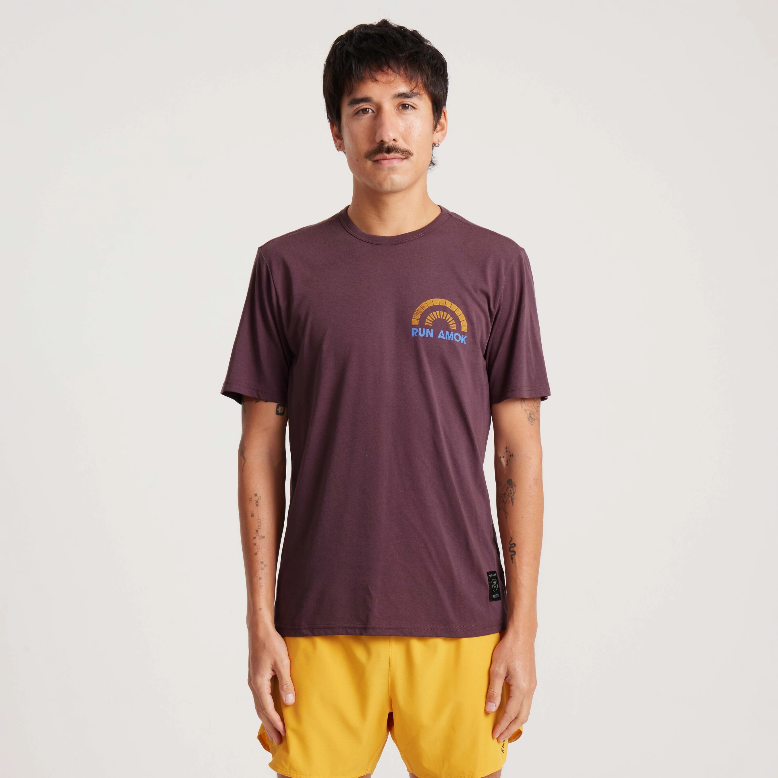 Mathis Core Short Sleeve Active Tee - Purple Ash - Image 2