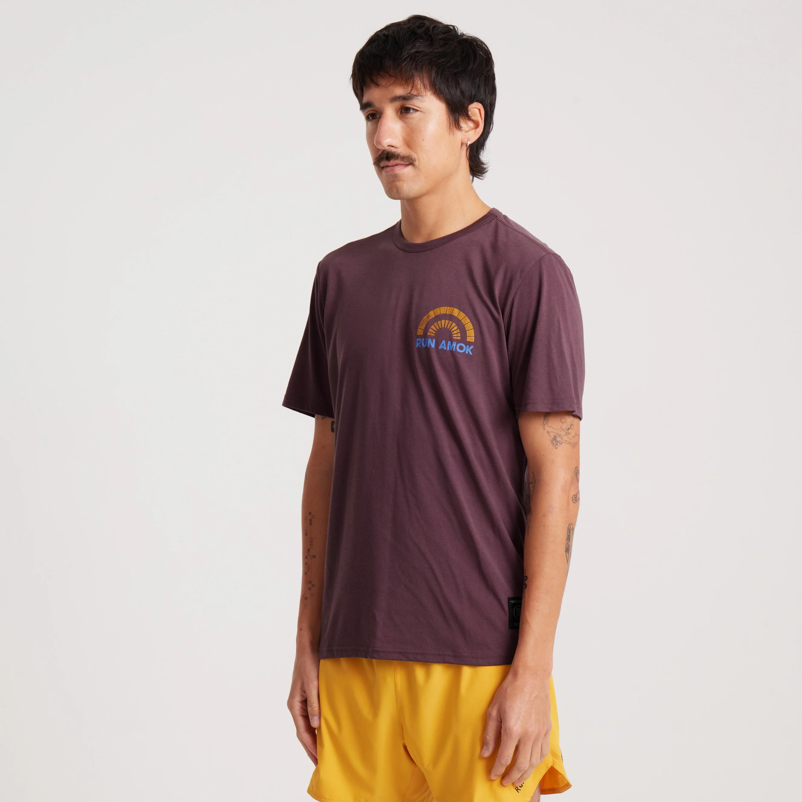 Mathis Core Short Sleeve Active Tee - Purple Ash - Image 3