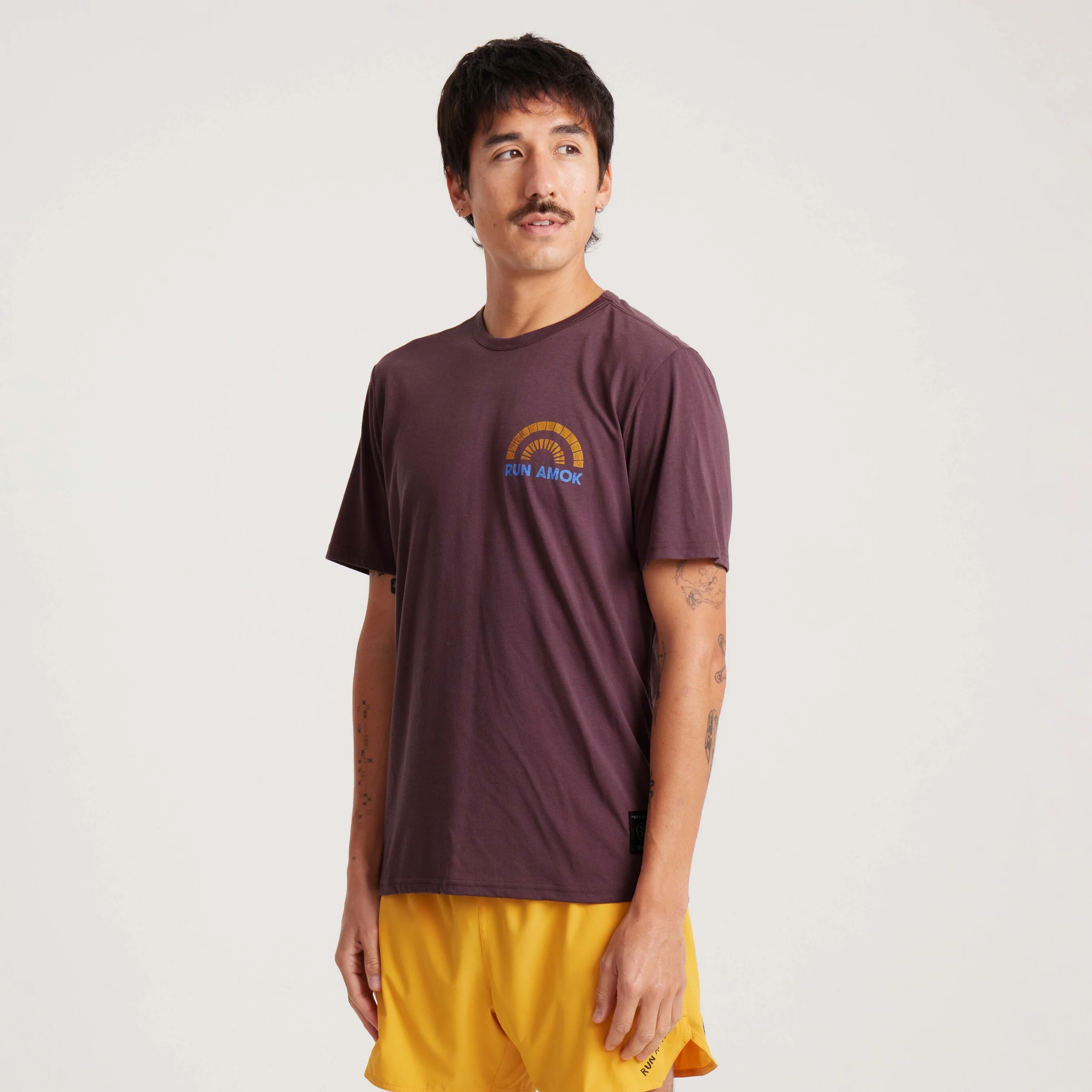 Mathis Core Short Sleeve Active Tee - Purple Ash - Image 4