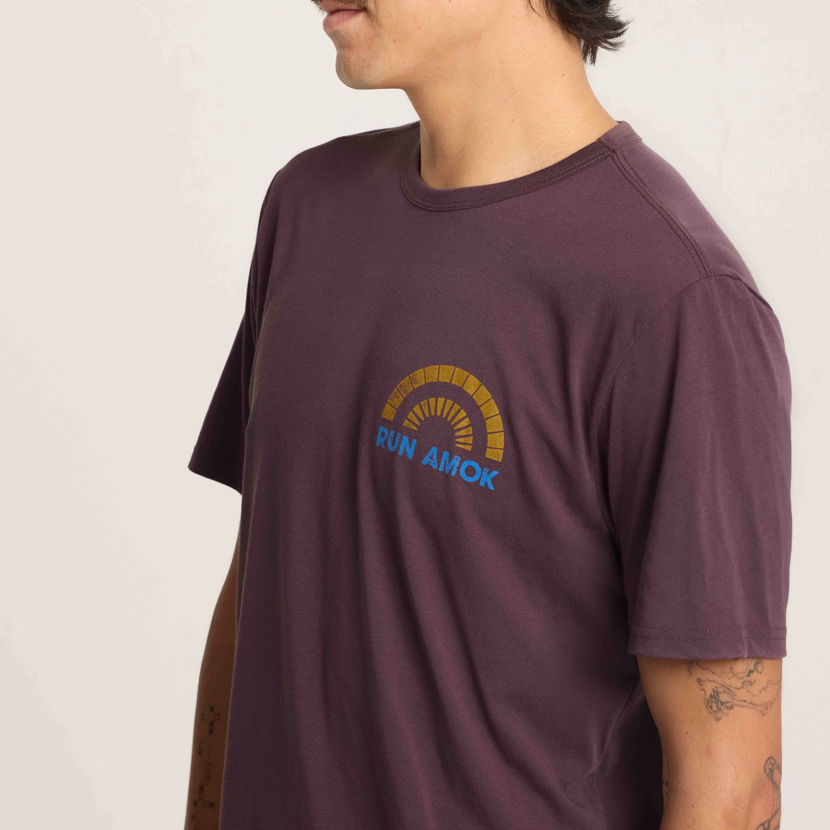 Mathis Core Short Sleeve Active Tee - Purple Ash - Image 6