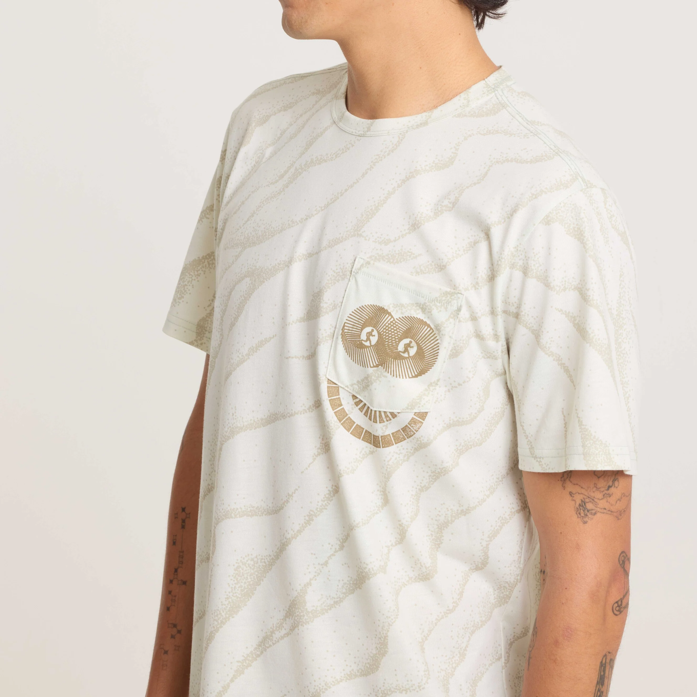 Mathis Pocket Short Sleeve Active Tee - Ivory - Image 8