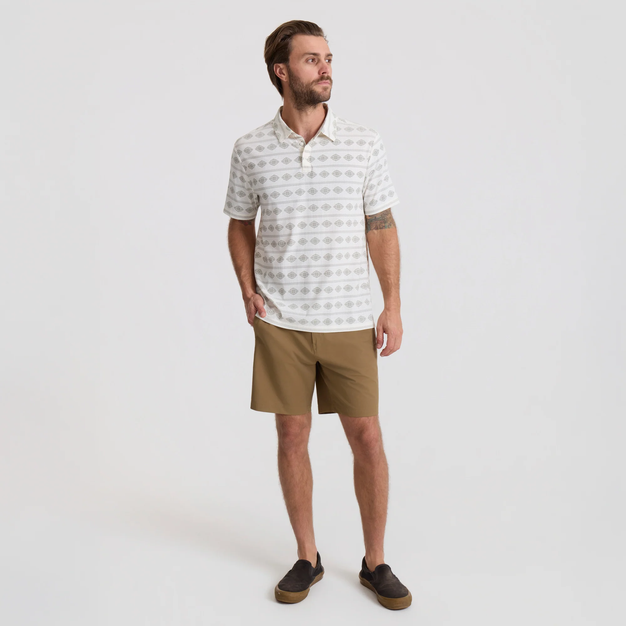 Bless Up Breathable Stretch Polo Shirt - Unbleached - Image 6