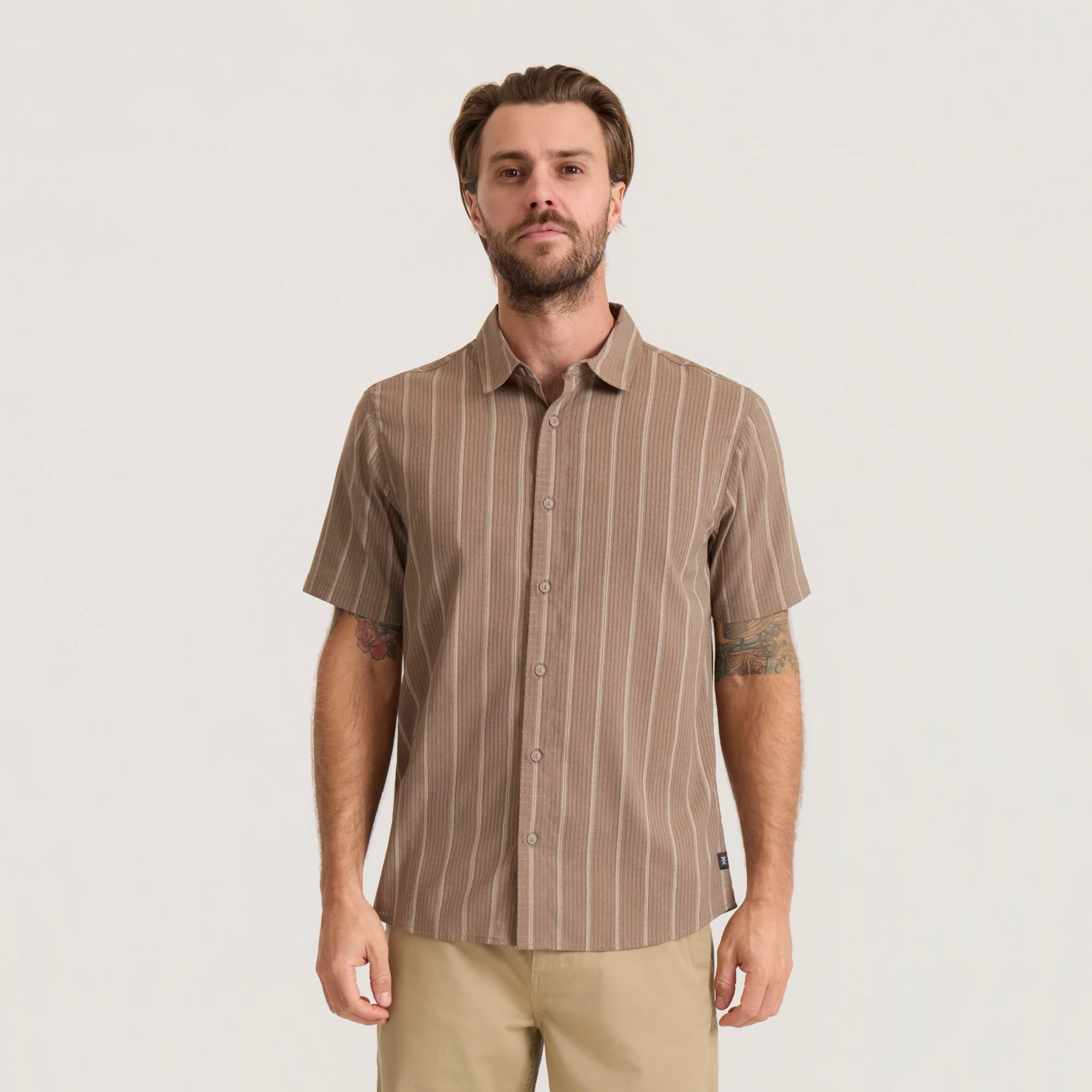 Bless Up Breathable Stretch Shirt - Mushroom - Image 3