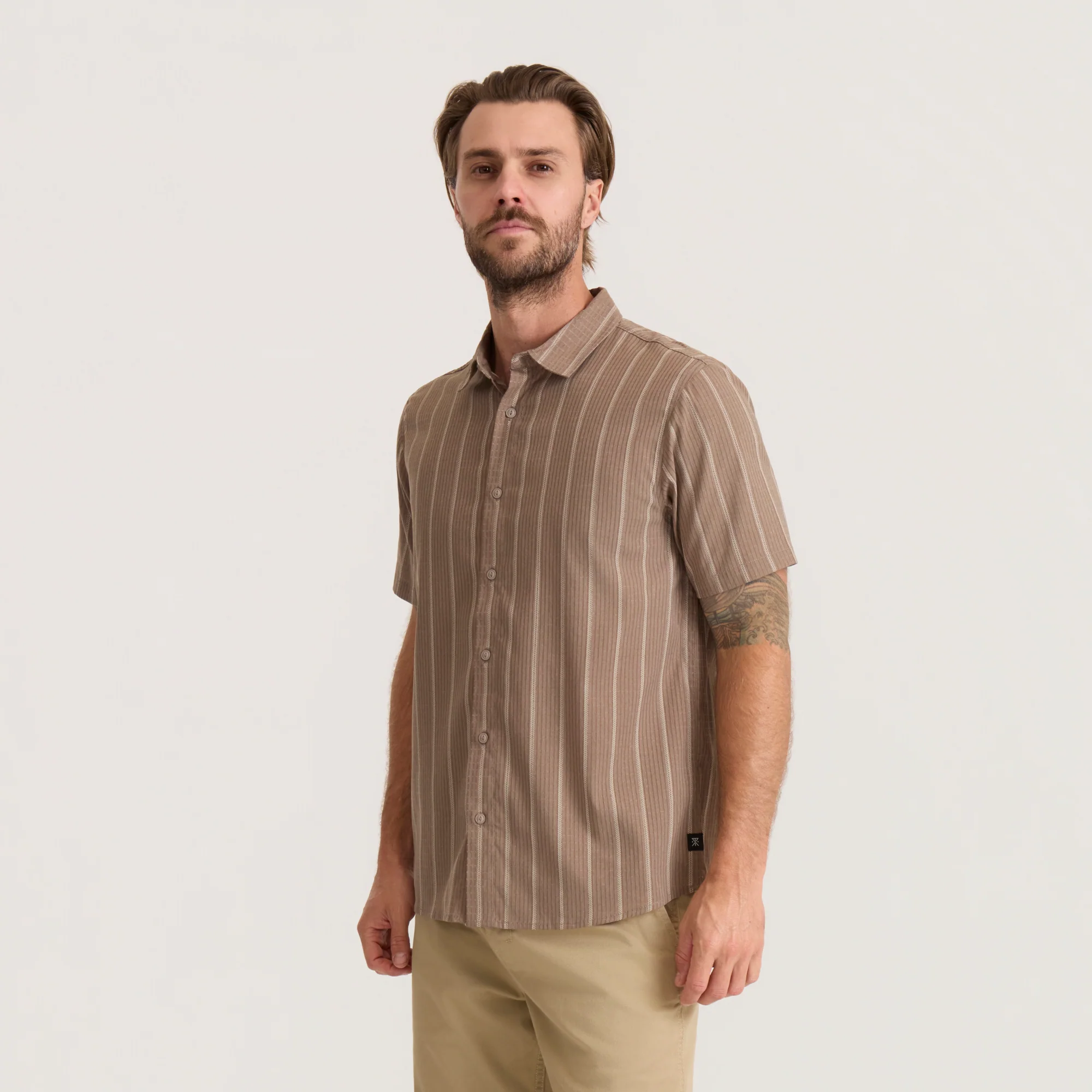 Bless Up Breathable Stretch Shirt - Mushroom - Image 4