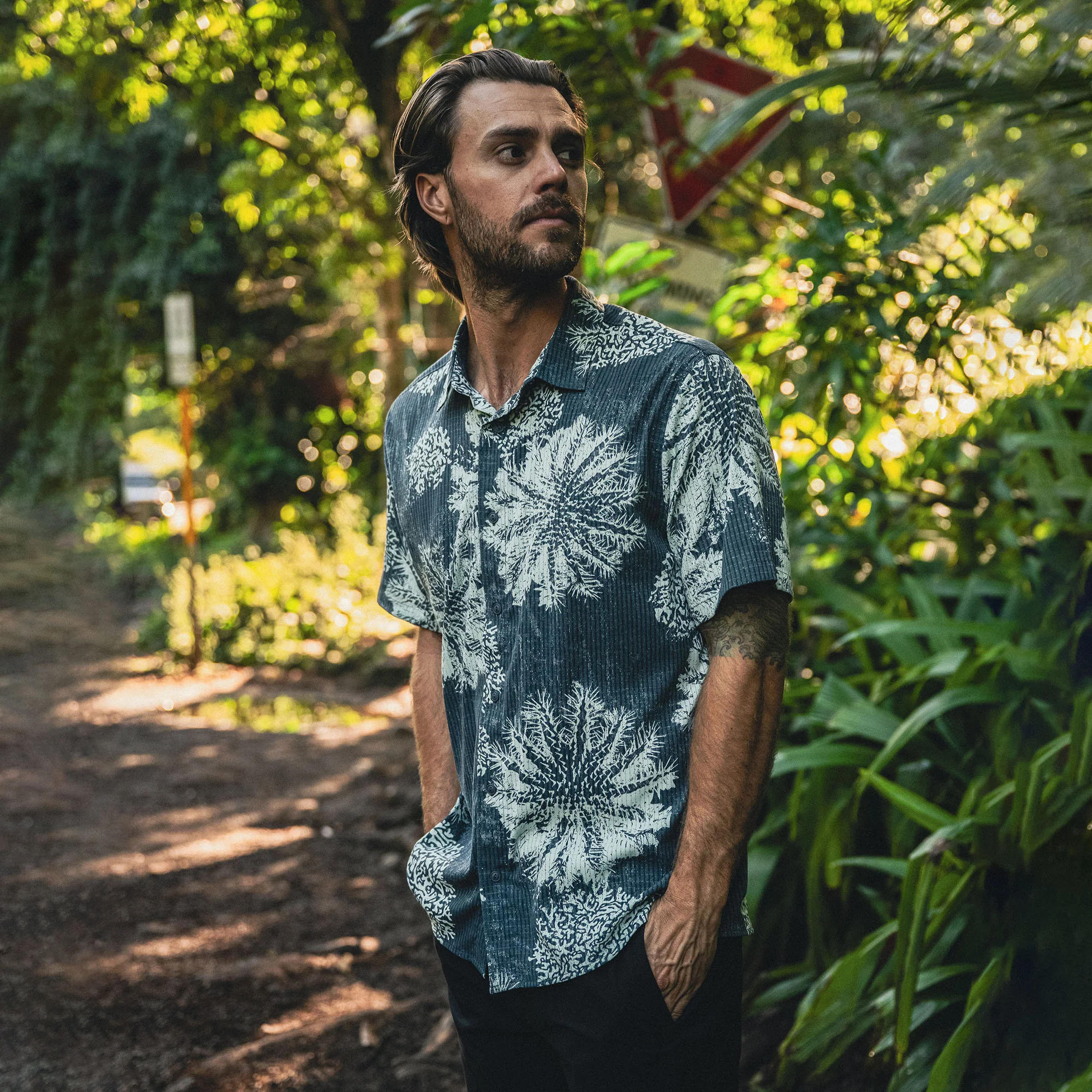 Bless Up Breathable Stretch Shirt - Navy Pukpulko - Image 3