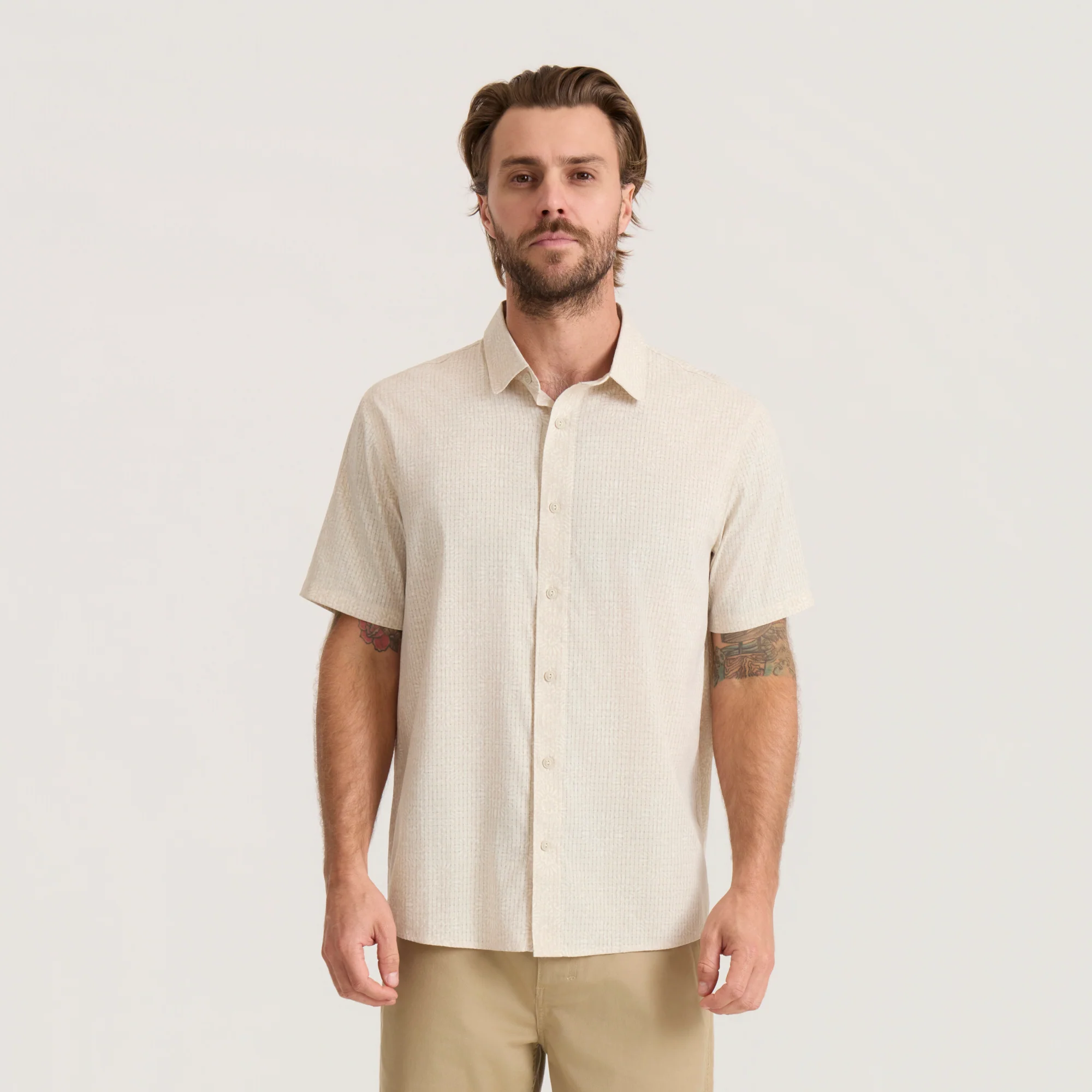 Bless Up Breathable Stretch Shirt - Sand - Image 3