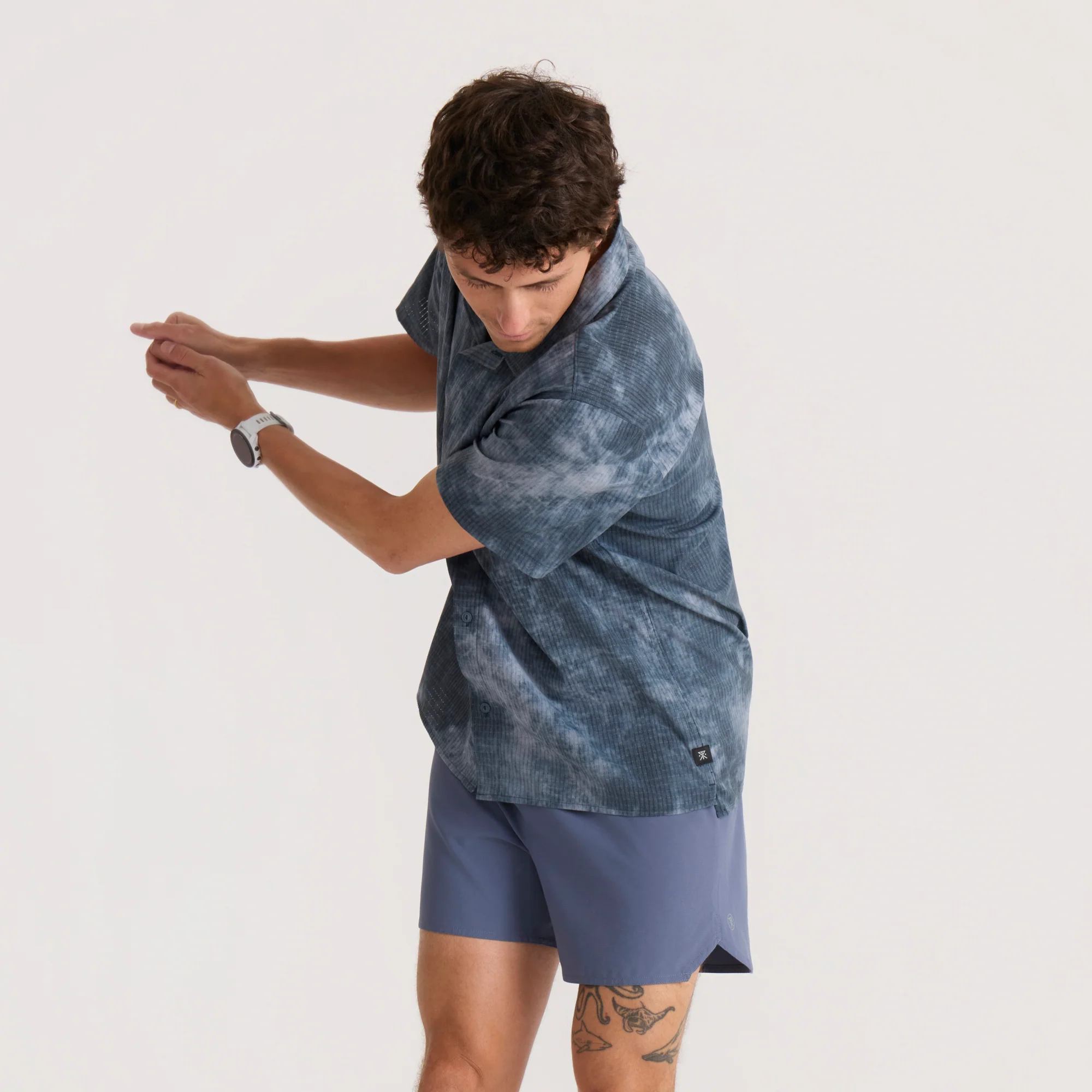 Bless Up Trail Button Up Shirt - Dark Slate - Image 3